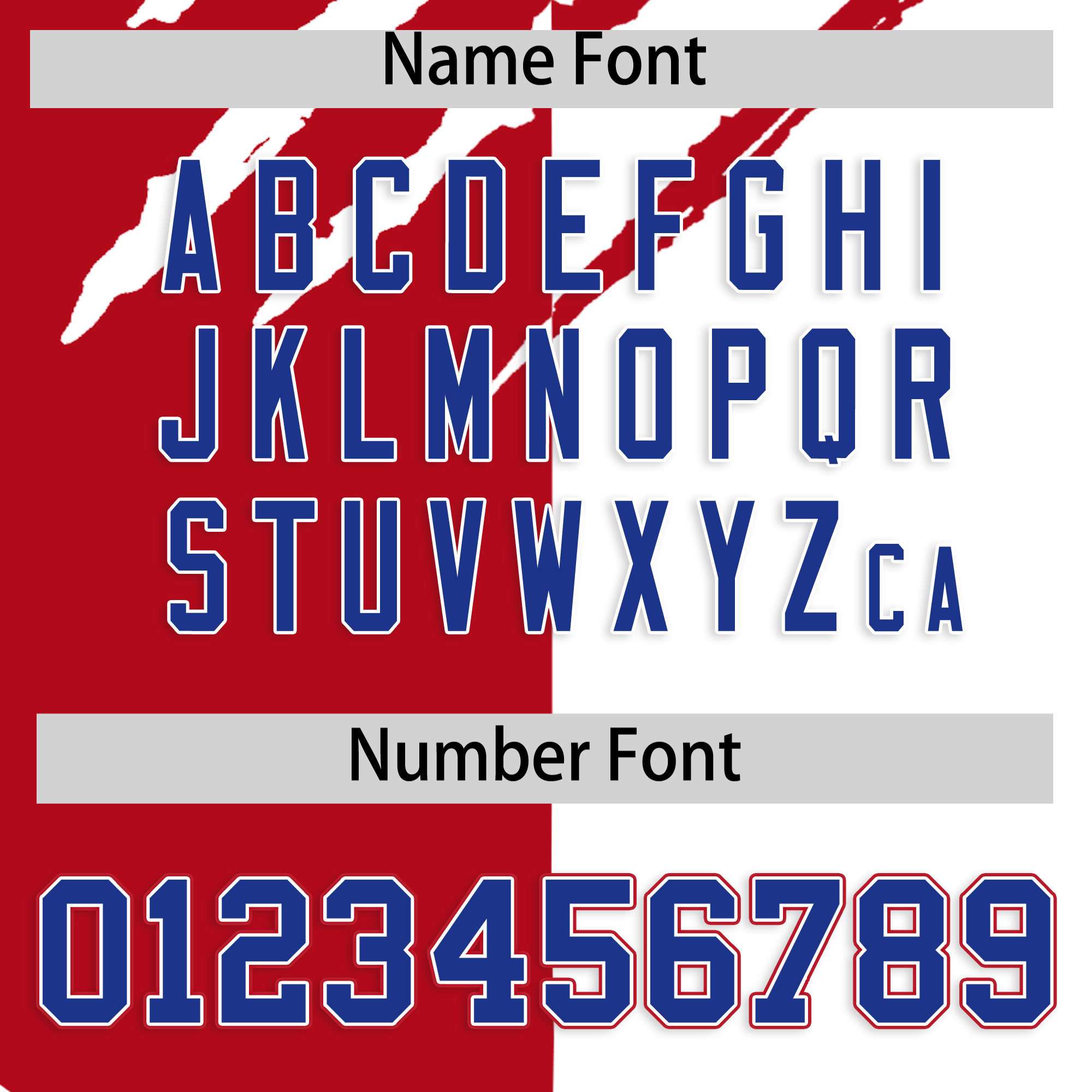 Custom Red White Split Tiger Claw Scratch Pattern Baseball Jersey