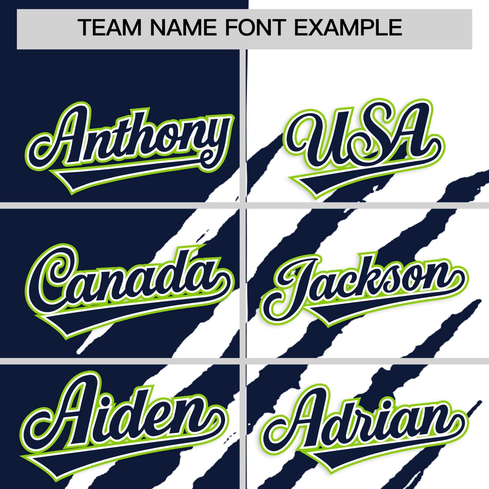 Custom Navy White Split Tiger Claw Scratch Pattern Baseball Jersey