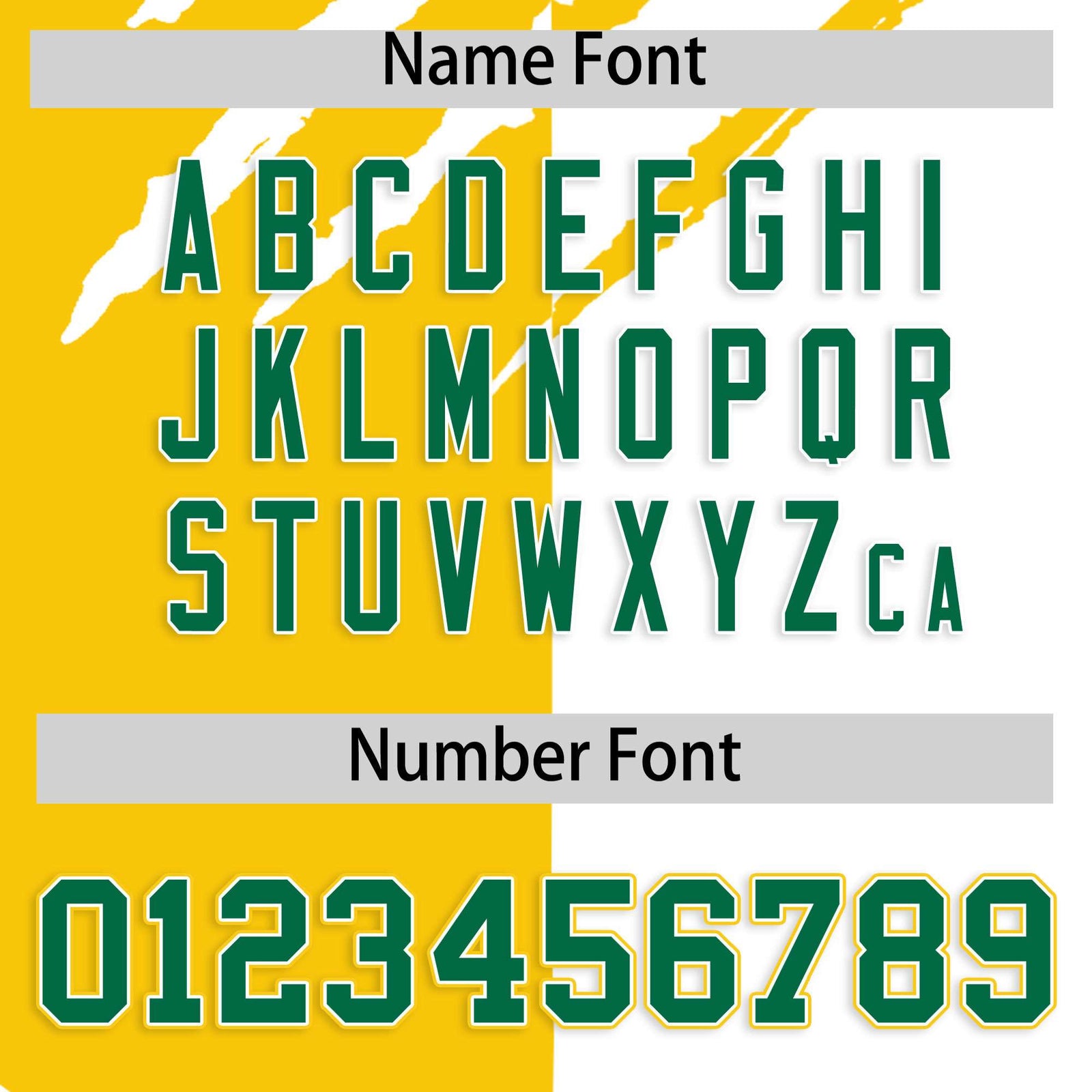 Custom Gold White Split Tiger Claw Scratch Pattern Baseball Jersey