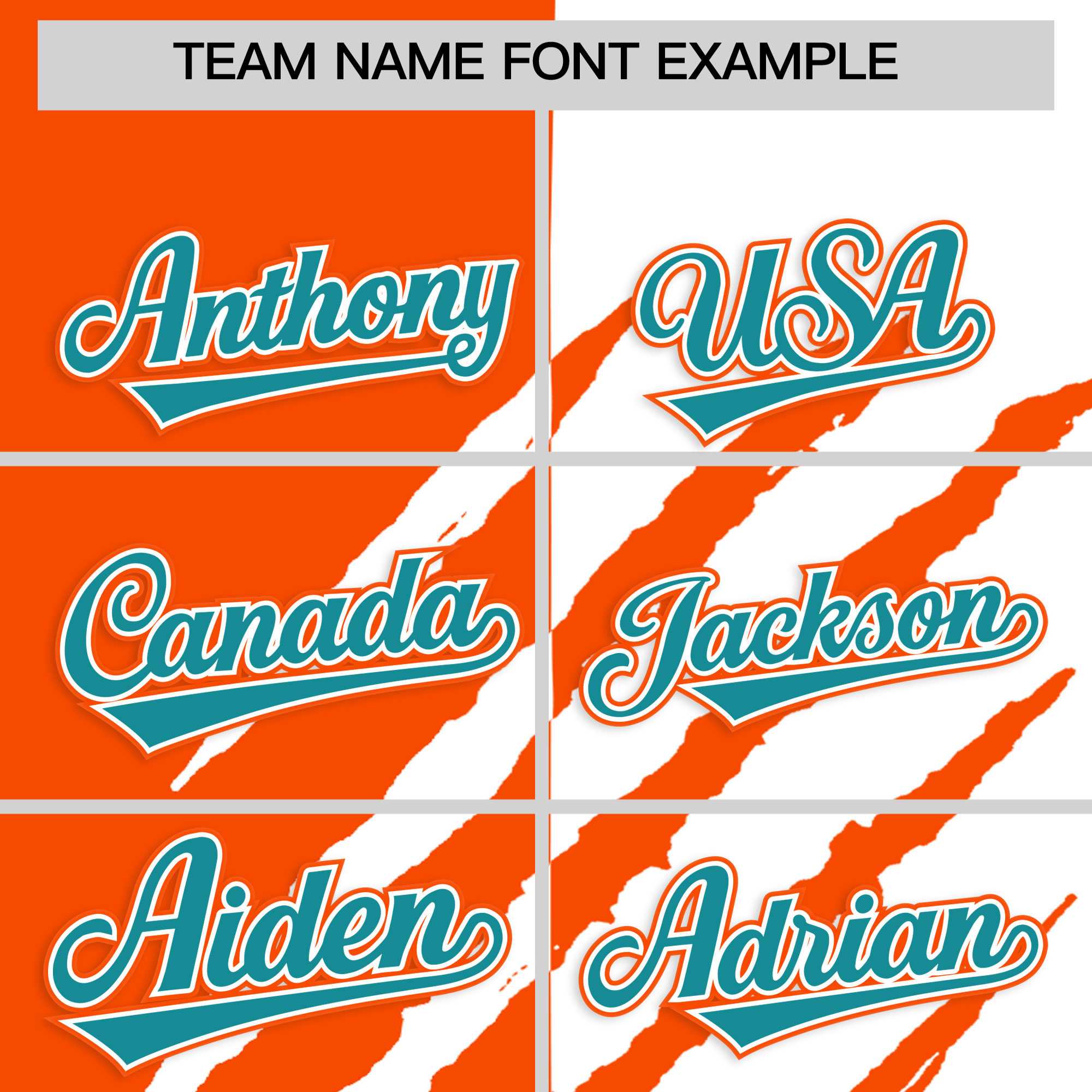 Custom Orange White Split Tiger Claw Scratch Pattern Baseball Jersey