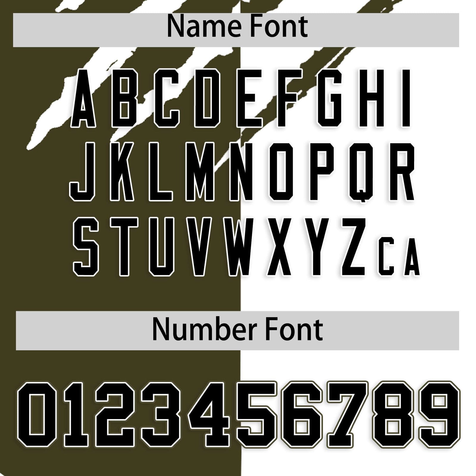 Custom Olive White Split Tiger Claw Scratch Pattern Baseball Jersey