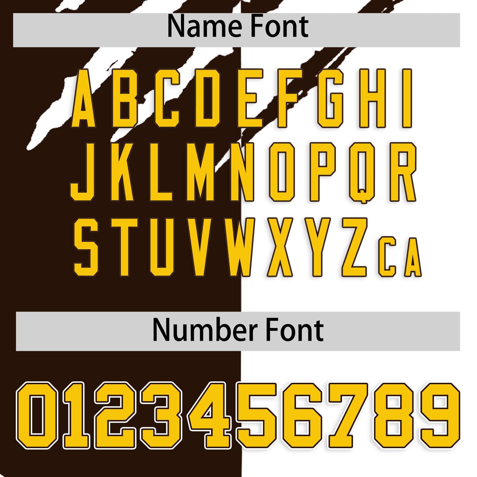 Custom Brown White Split Tiger Claw Scratch Pattern Baseball Jersey