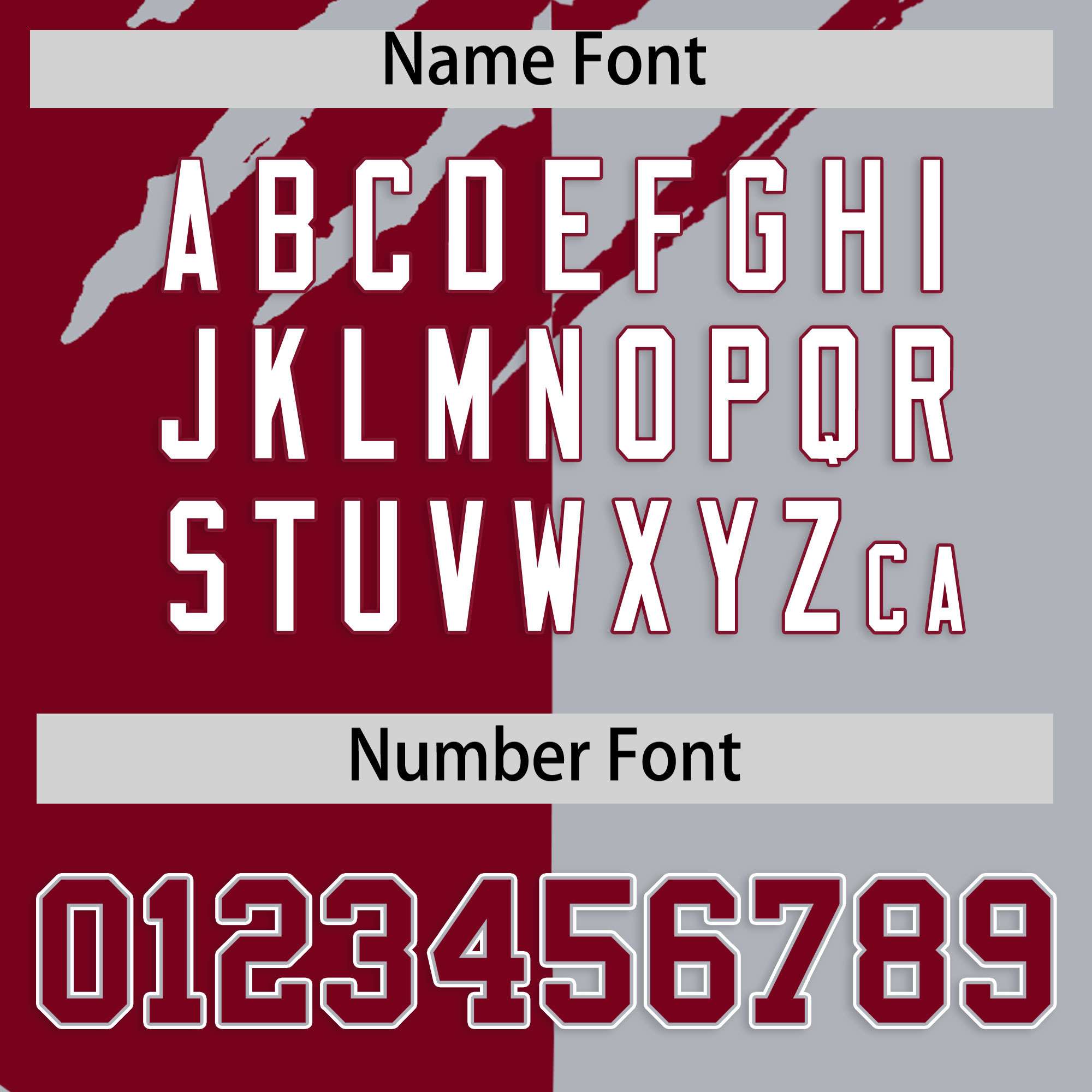 Custom Crimson Gray Split Tiger Claw Scratch Pattern Baseball Jersey