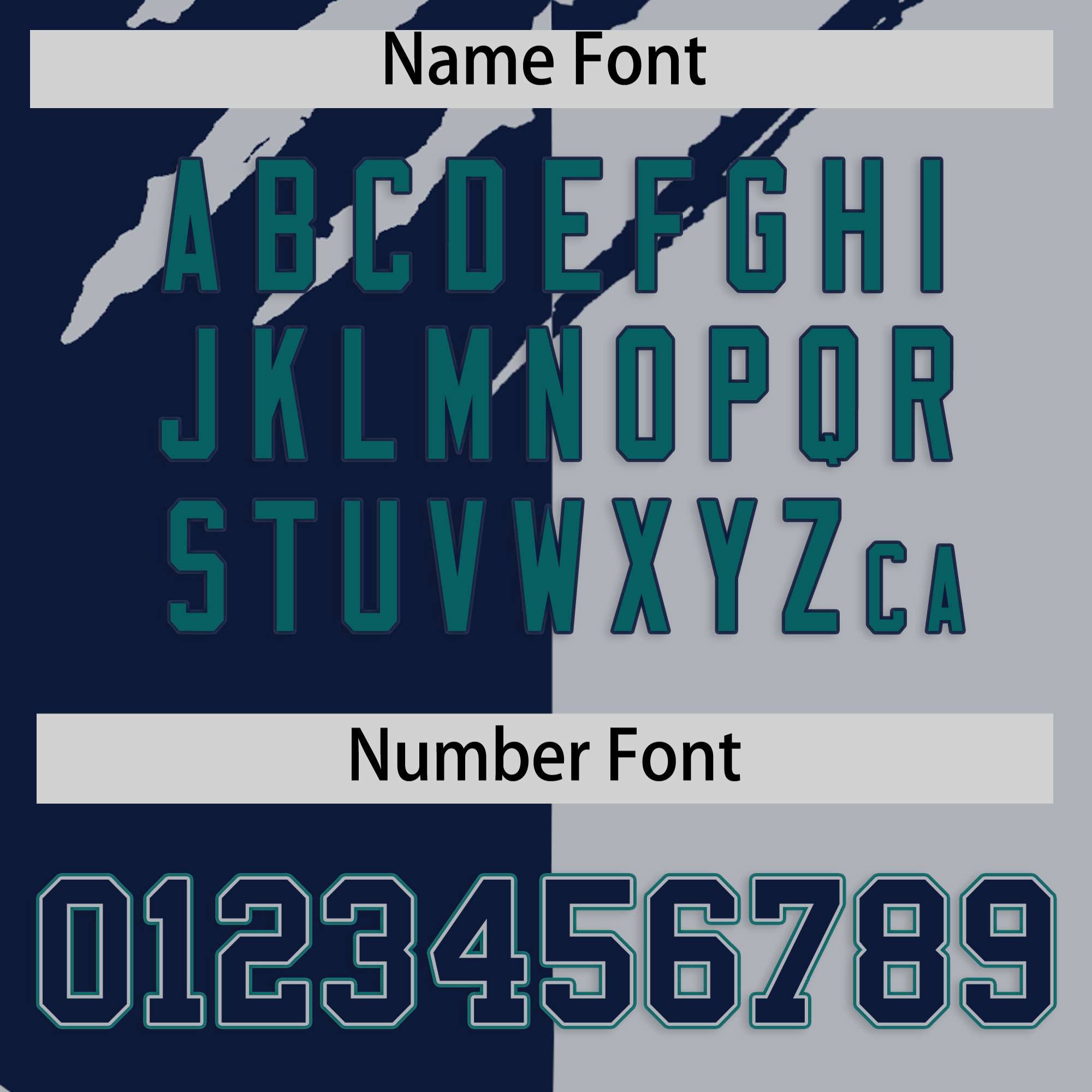 Custom Navy Gray Split Tiger Claw Scratch Pattern Baseball Jersey