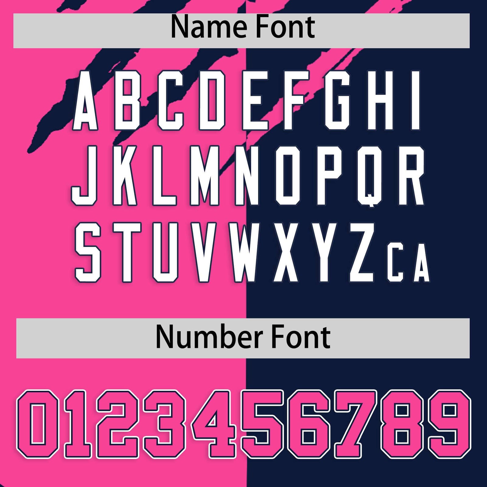 Custom Pink Navy Split Tiger Claw Scratch Pattern Baseball Jersey