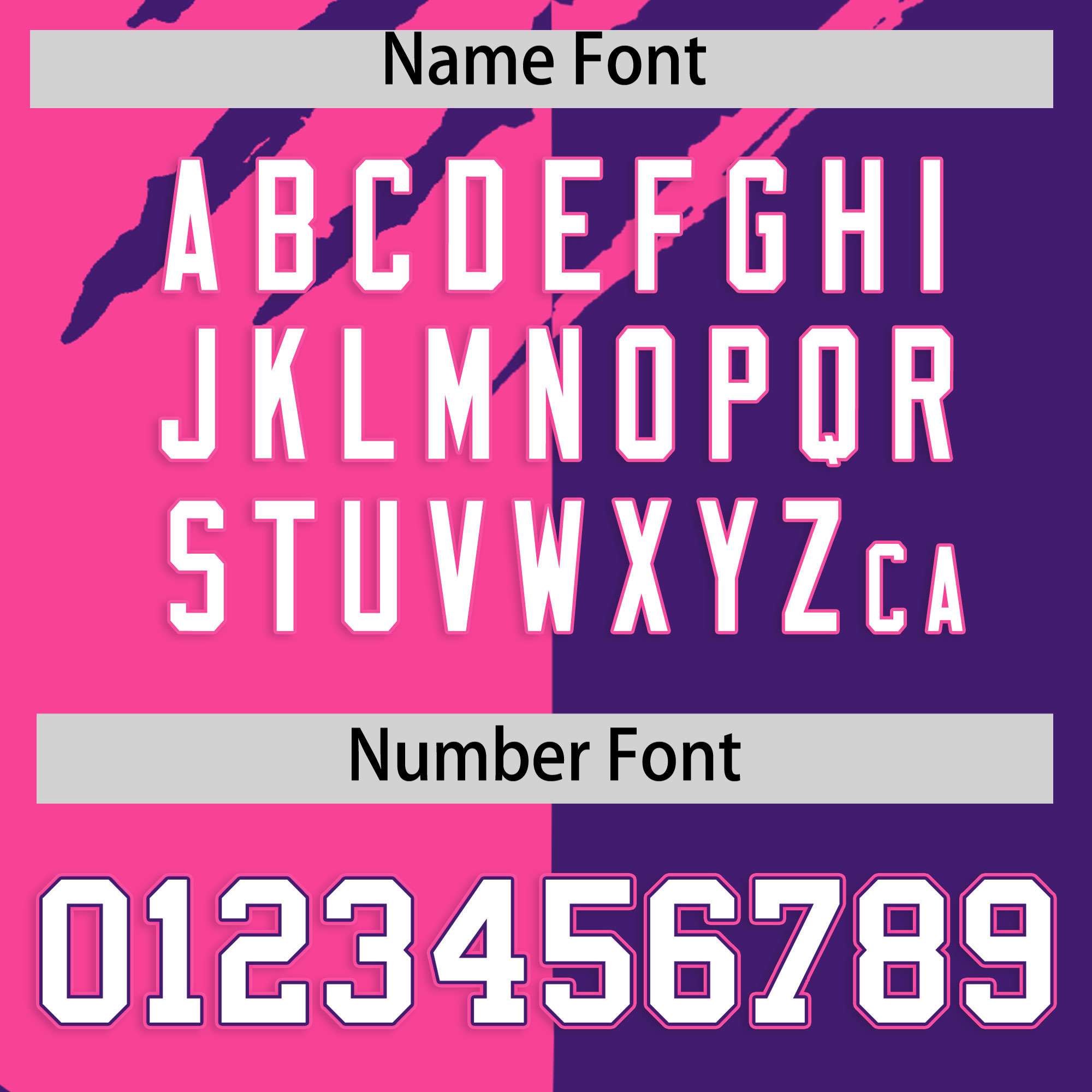 Custom Pink Purple Split Tiger Claw Scratch Pattern Baseball Jersey