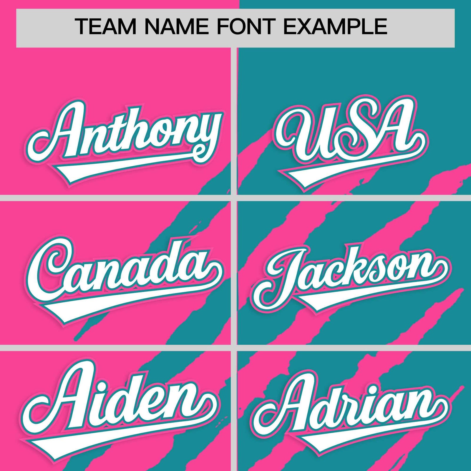 Custom Pink Aqua Split Tiger Claw Scratch Pattern Baseball Jersey