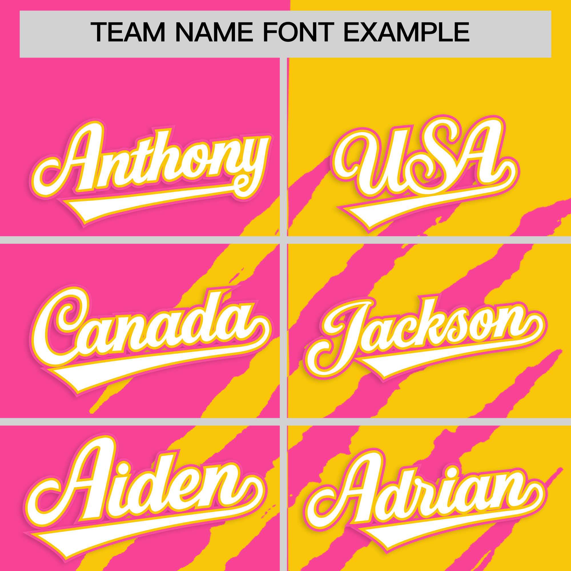 Custom Pink Gold Split Tiger Claw Scratch Pattern Baseball Jersey