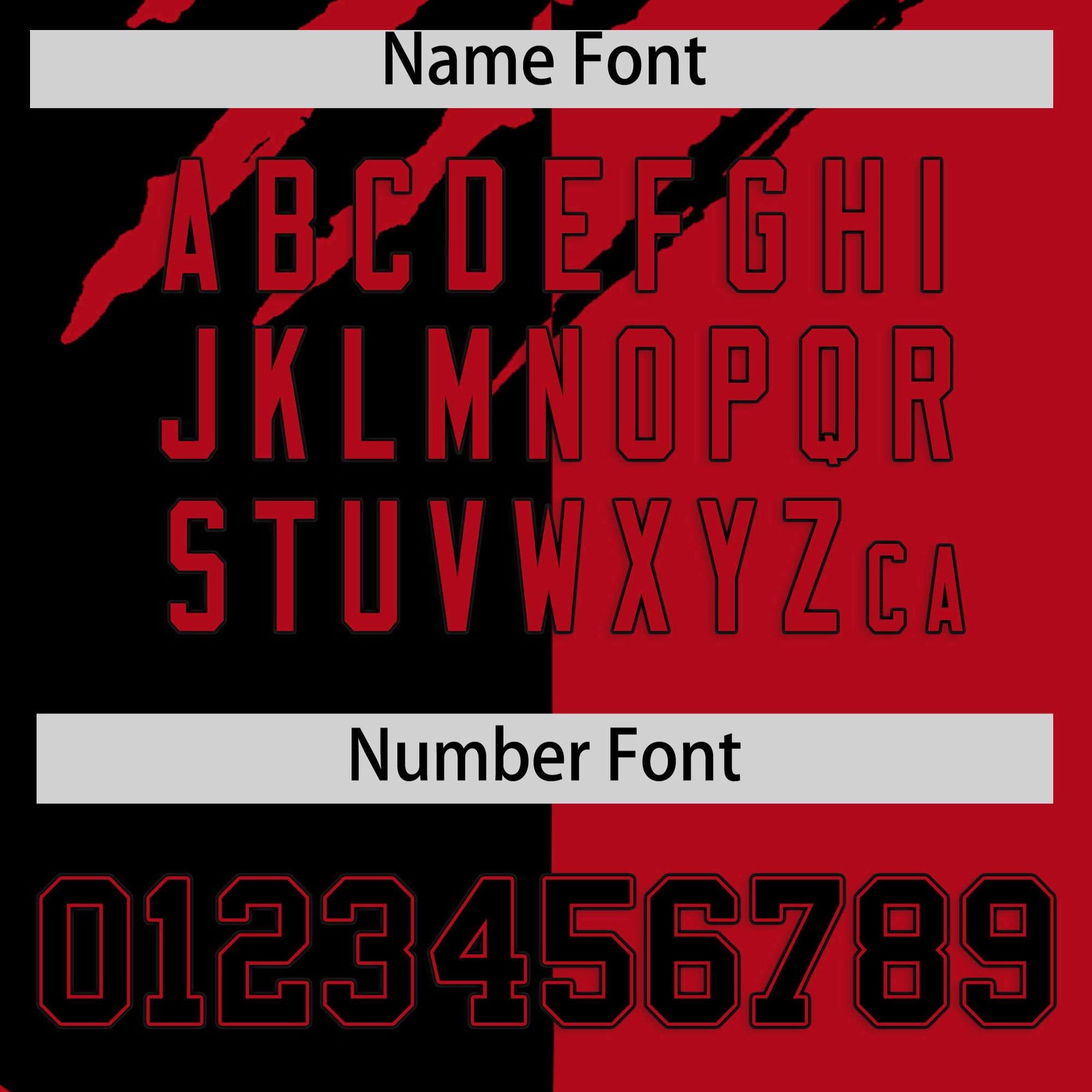 Custom Black Red Split Tiger Claw Scratch Pattern Baseball Jersey