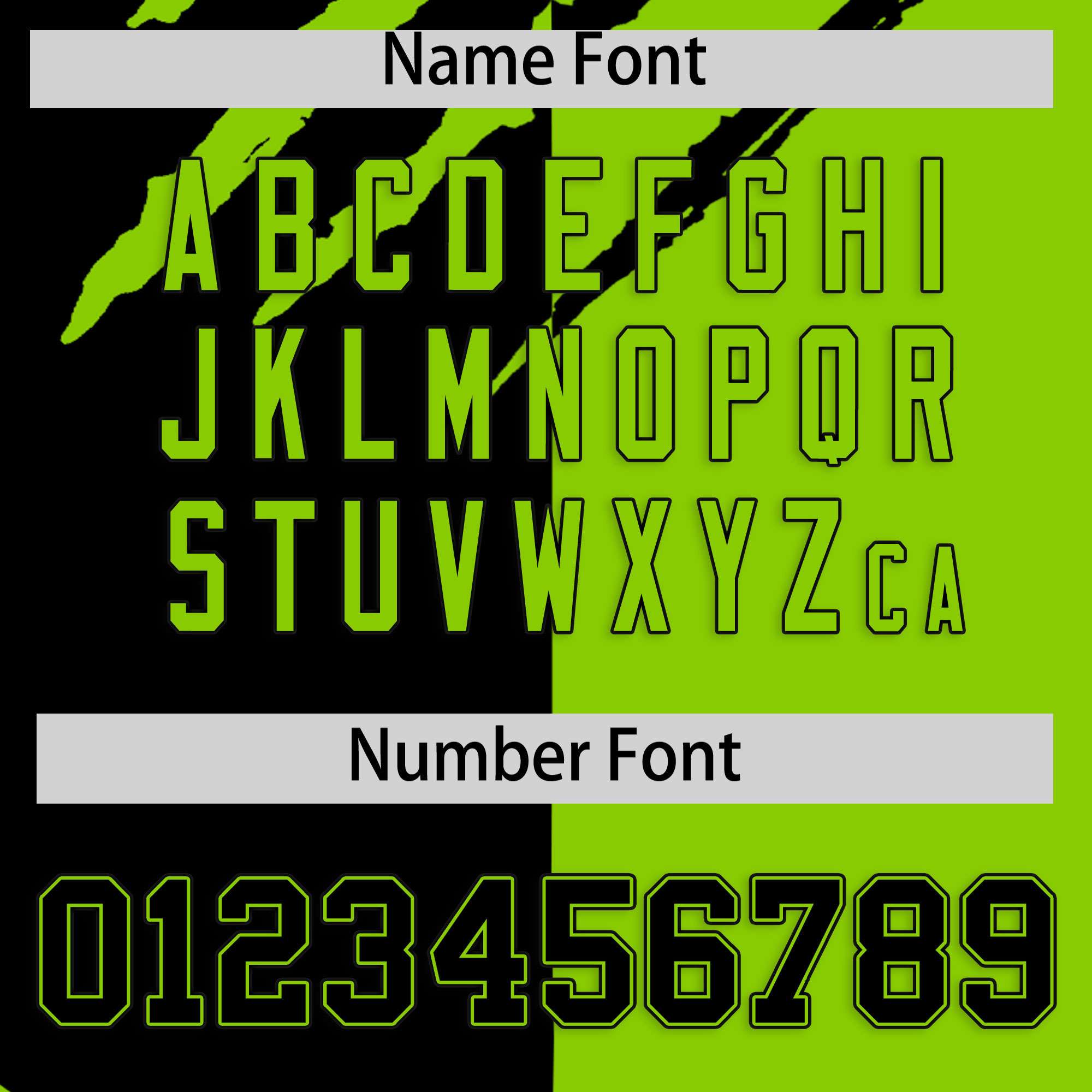 Custom Black Neon Green Split Tiger Claw Scratch Pattern Baseball Jersey