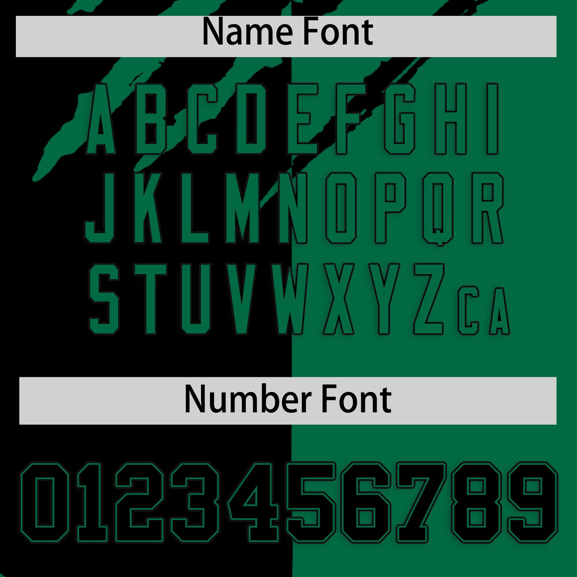 Custom Black Kelly Green Split Tiger Claw Scratch Pattern Baseball Jersey