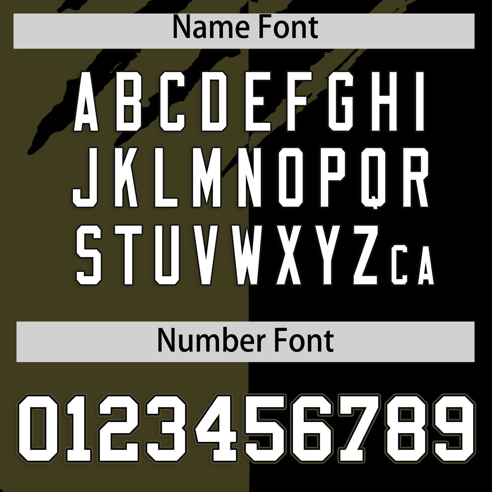 Custom Olive Black Split Tiger Claw Scratch Pattern Baseball Jersey