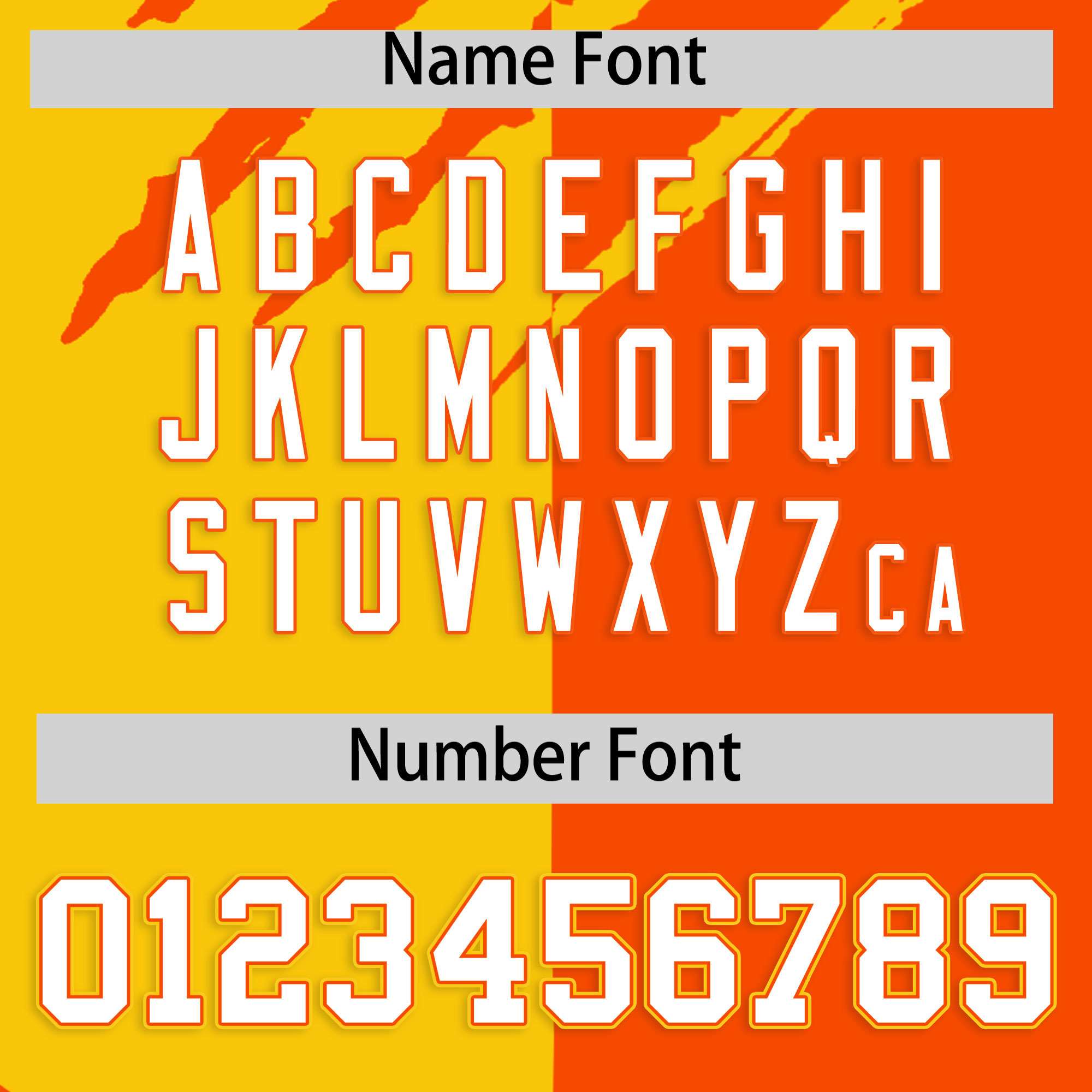 Custom Gold Orange Split Tiger Claw Scratch Pattern Baseball Jersey