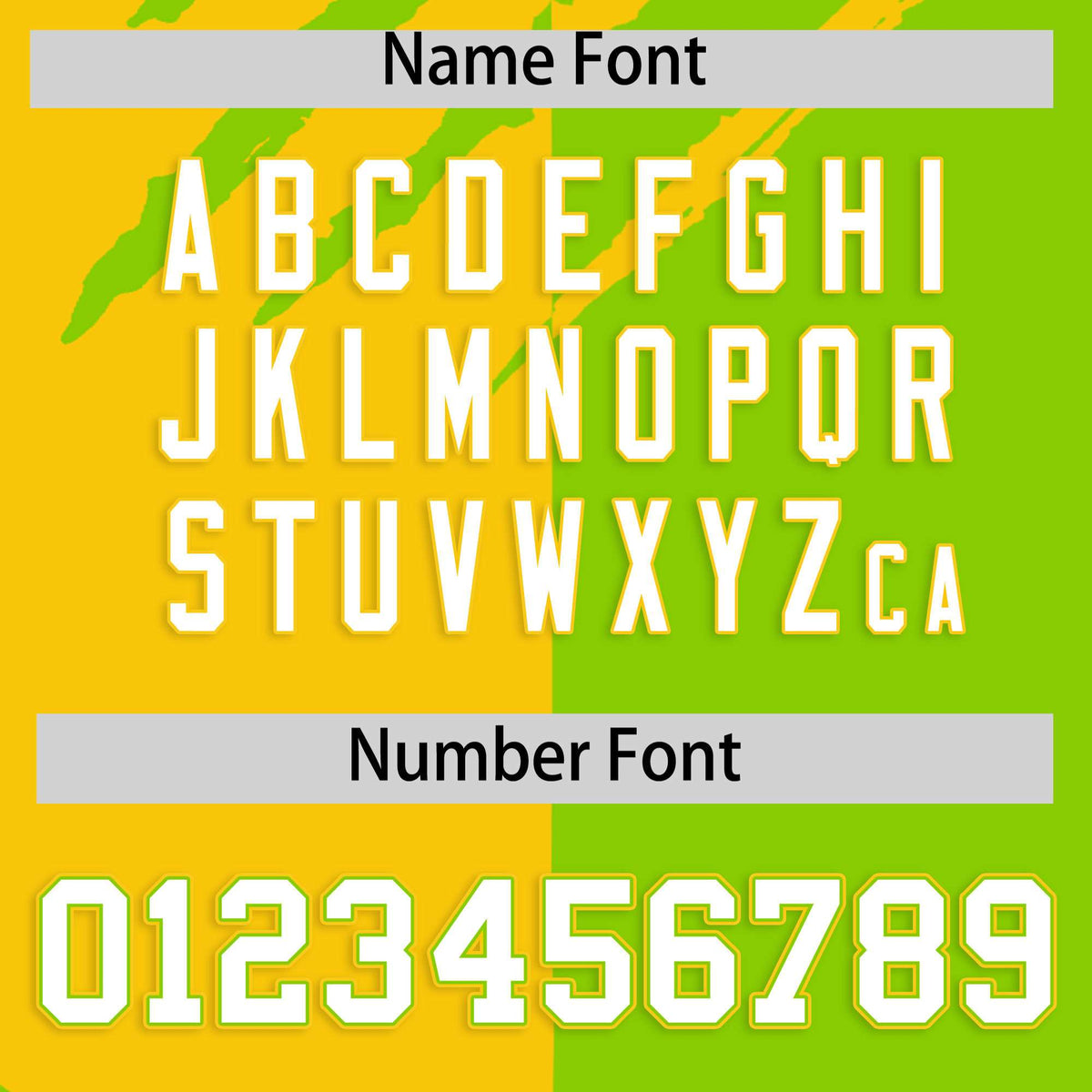 Custom Gold Neon Green Split Tiger Claw Scratch Pattern Baseball Jersey