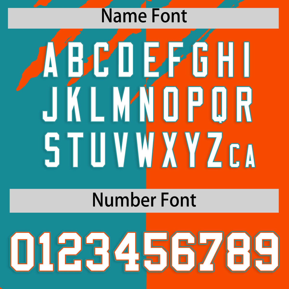 Custom Aqua Orange Split Tiger Claw Scratch Pattern Baseball Jersey