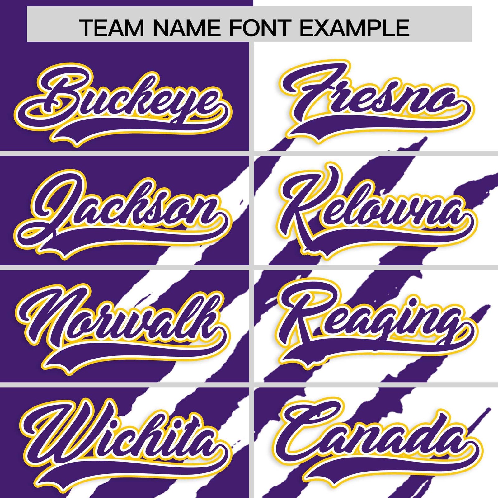 Custom Purple White Split Tiger Claw Scratch Pattern Baseball Jersey