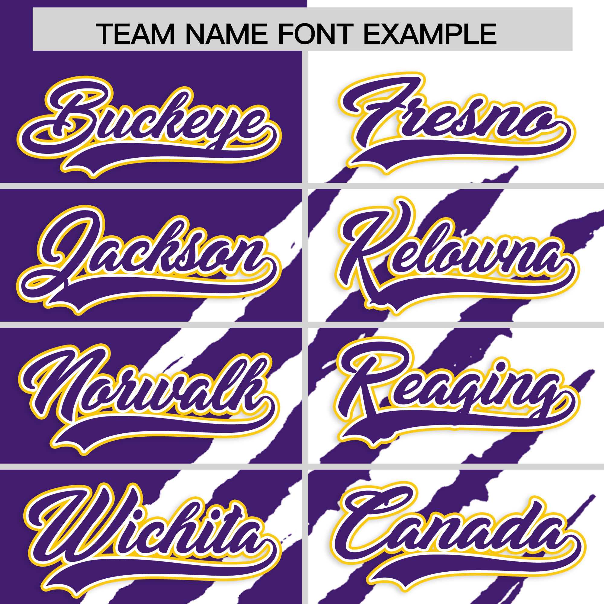 Custom Purple White Split Tiger Claw Scratch Pattern Baseball Jersey