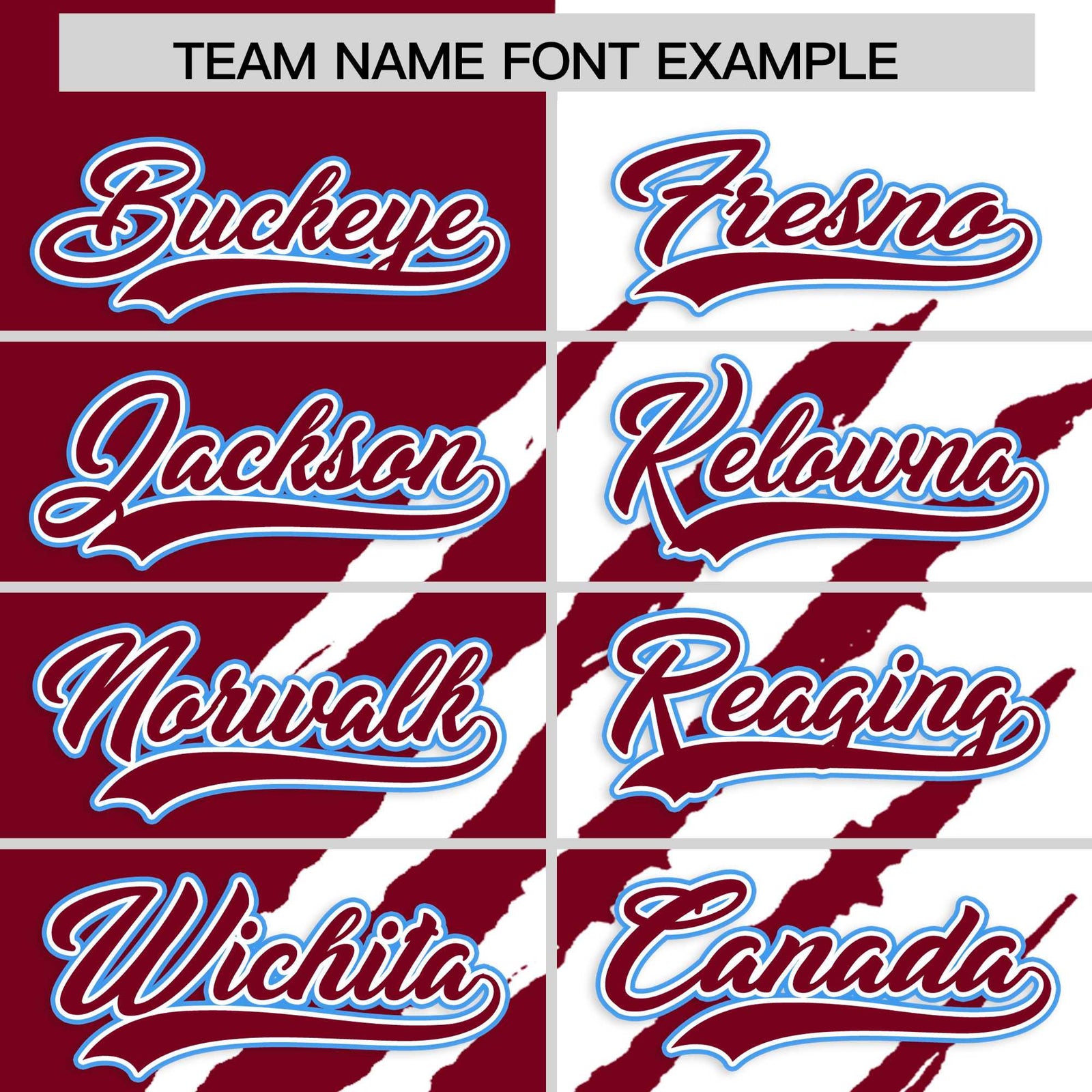 Custom Crimson White Split Tiger Claw Scratch Pattern Baseball Jersey