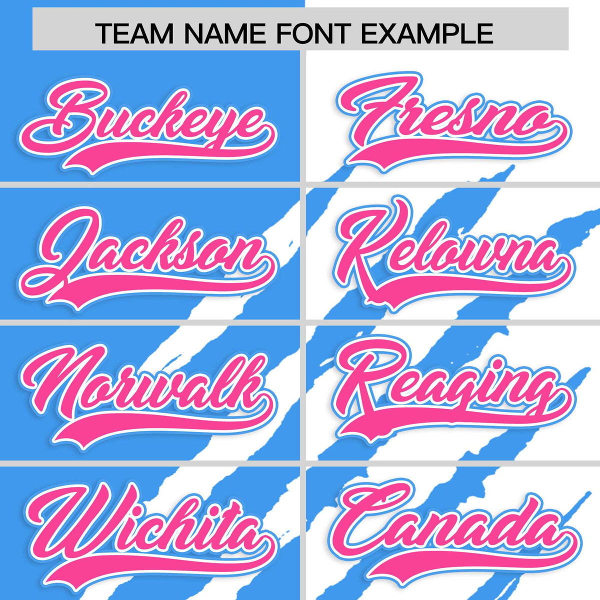 Custom Powder Blue White Split Tiger Claw Scratch Pattern Baseball Jersey