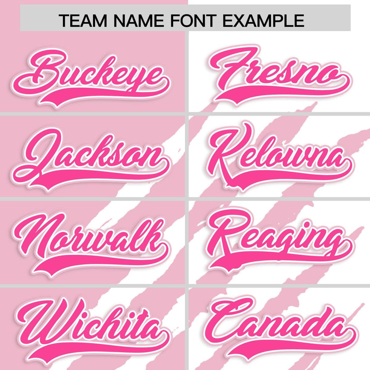 Custom Light Pink White Split Tiger Claw Scratch Pattern Baseball Jersey