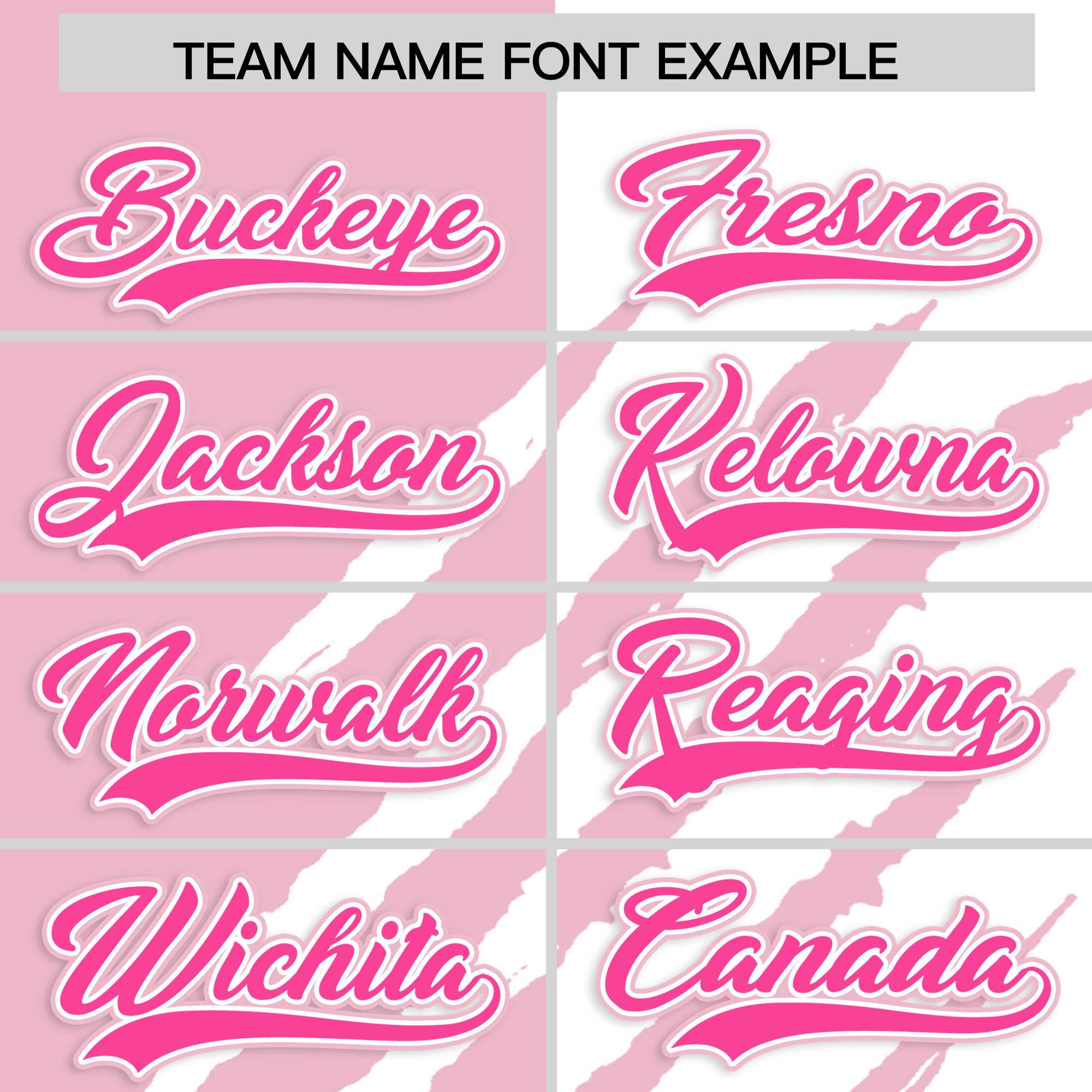 Custom Light Pink White Split Tiger Claw Scratch Pattern Baseball Jersey