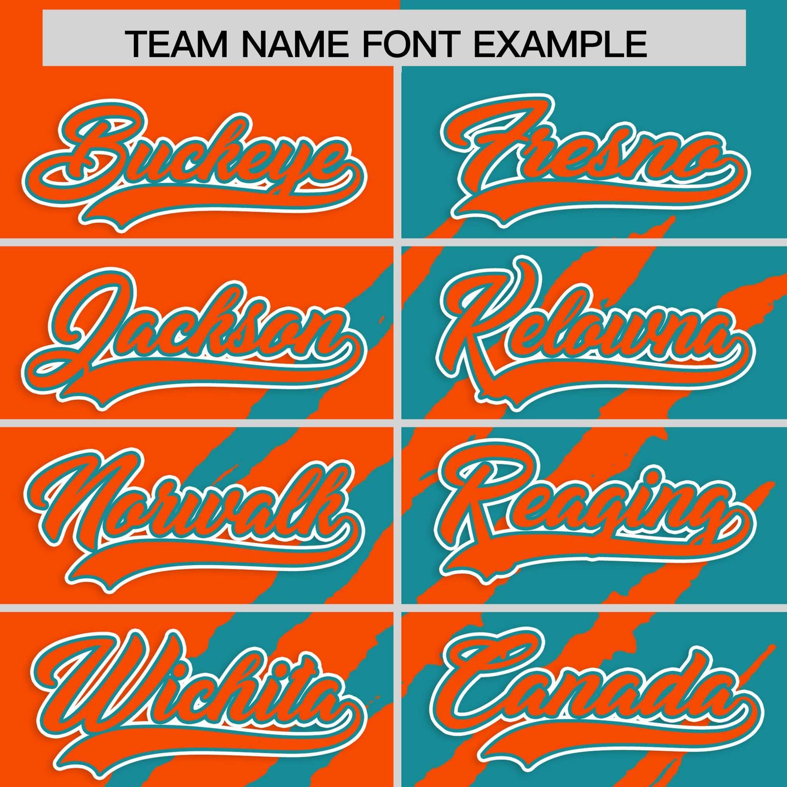 Custom Orange Aqua Split Tiger Claw Scratch Pattern Baseball Jersey