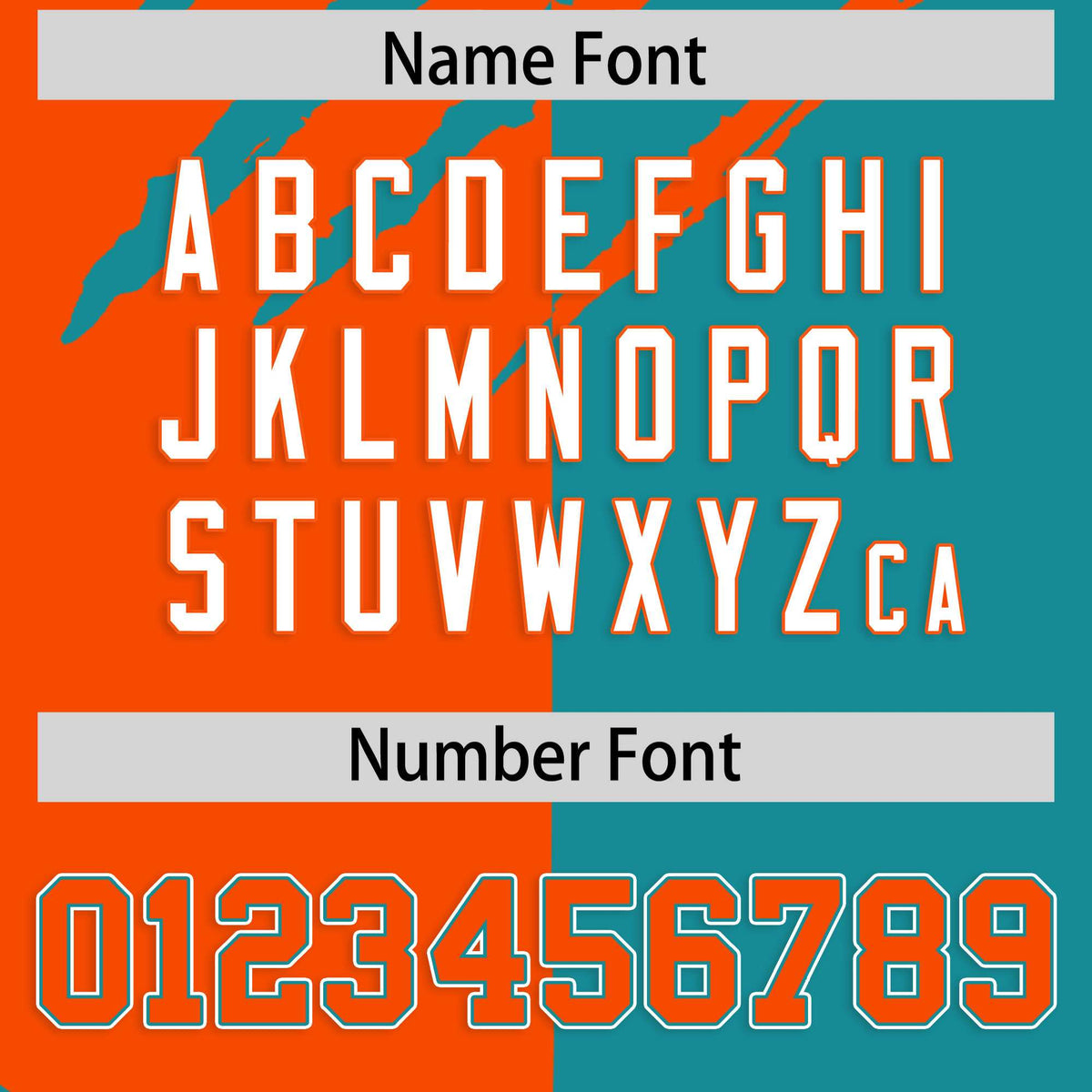 Custom Orange Aqua Split Tiger Claw Scratch Pattern Baseball Jersey