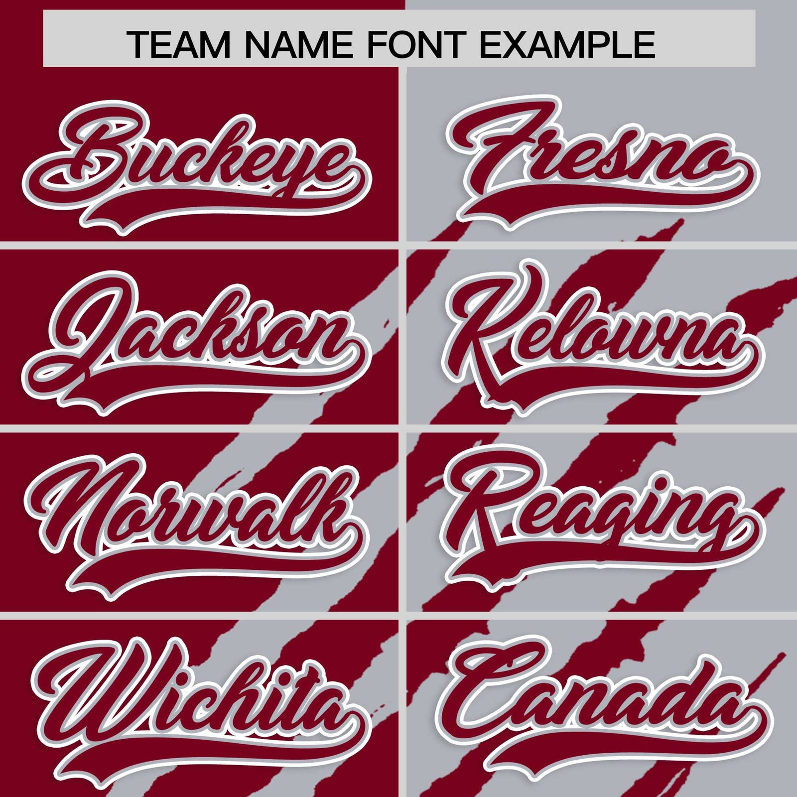 Custom Crimson Gray Split Tiger Claw Scratch Pattern Baseball Jersey