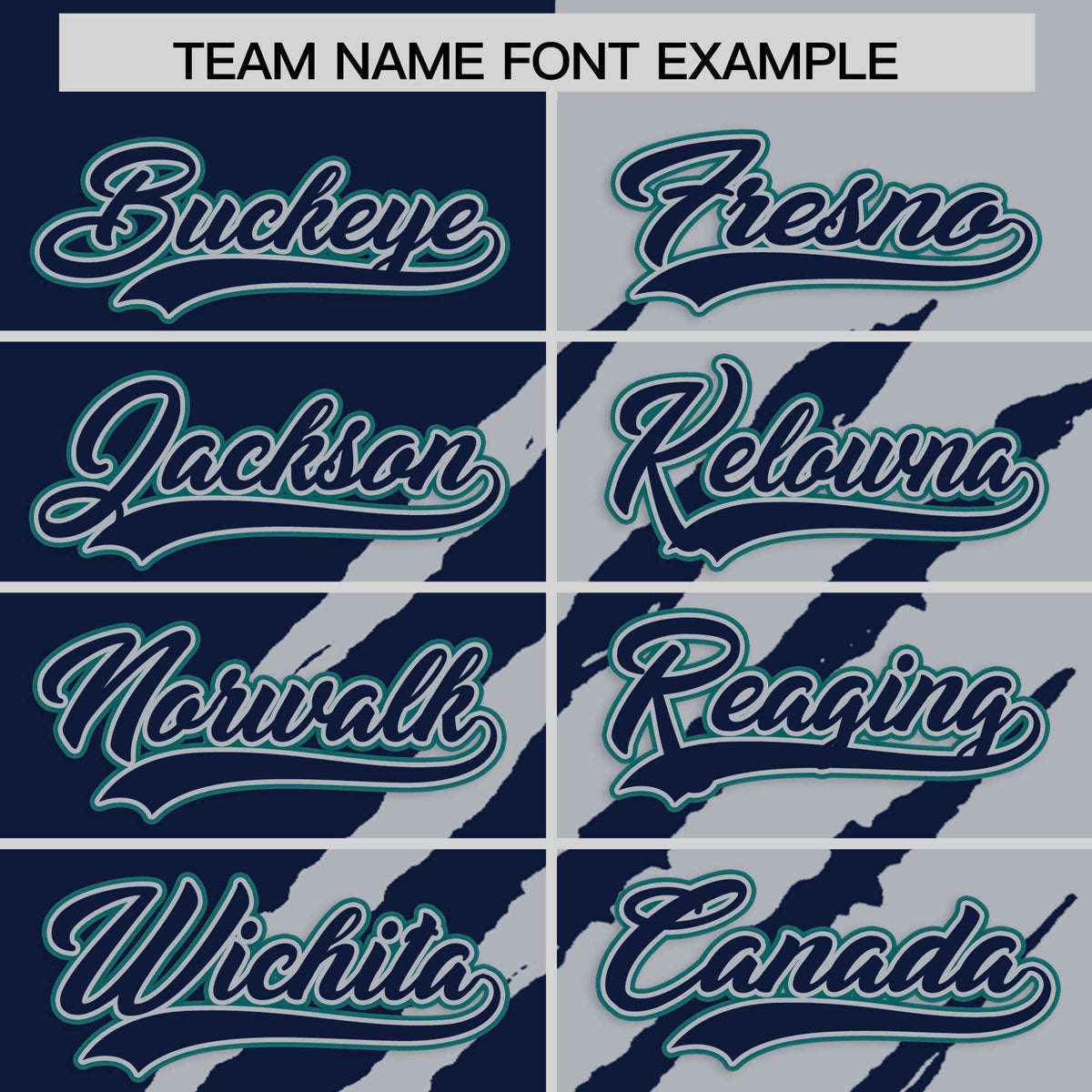 Custom Navy Gray Split Tiger Claw Scratch Pattern Baseball Jersey