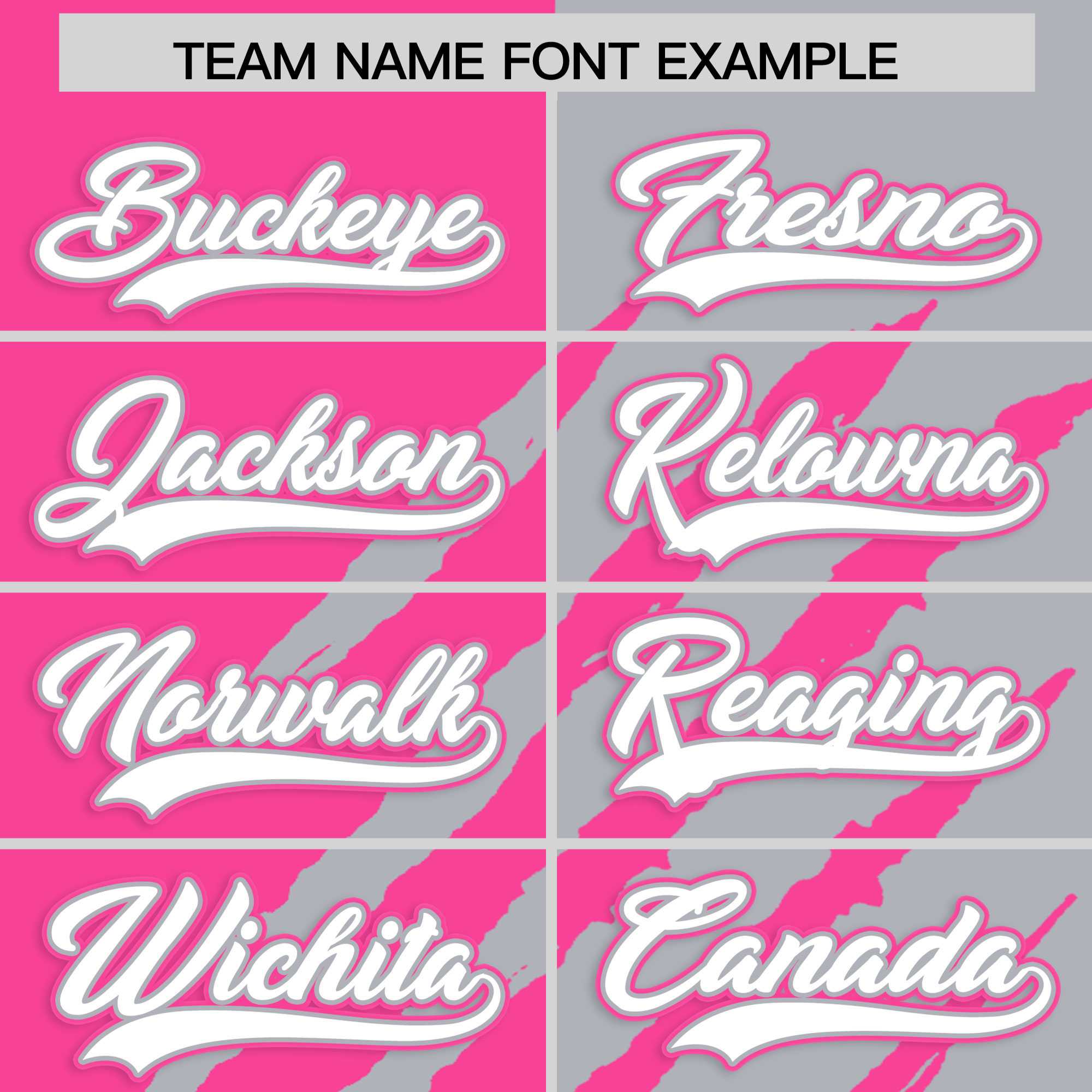 Custom Pink Gray Split Tiger Claw Scratch Pattern Baseball Jersey