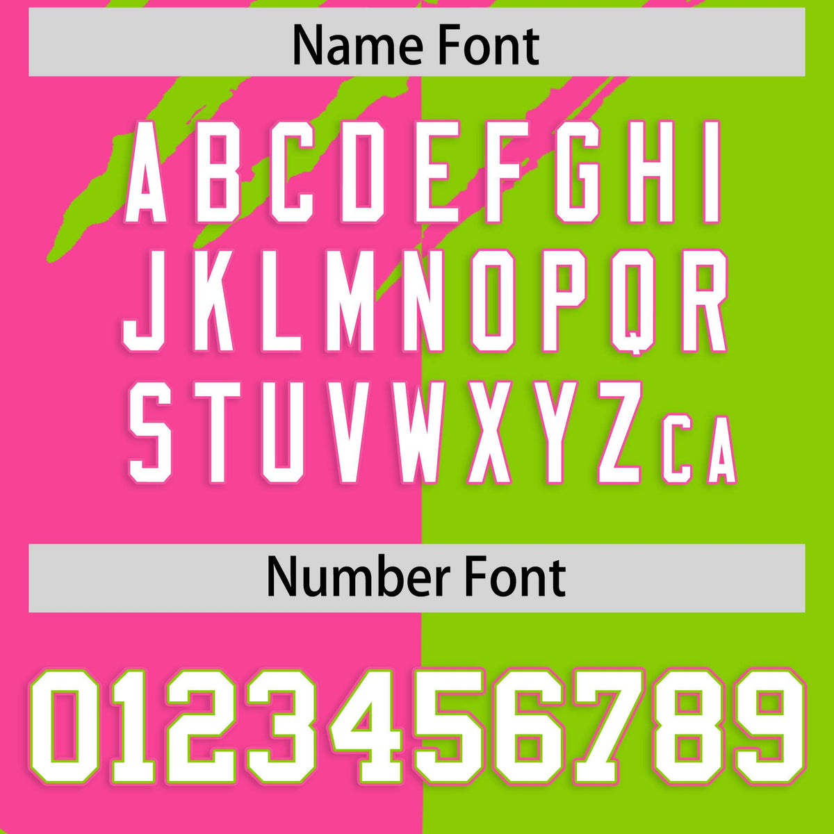 Custom Pink Neon Green Split Tiger Claw Scratch Pattern Baseball Jersey