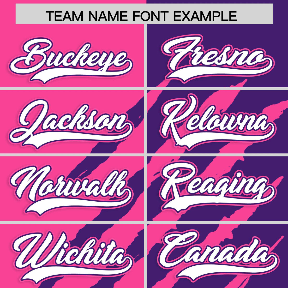 Custom Pink Purple Split Tiger Claw Scratch Pattern Baseball Jersey