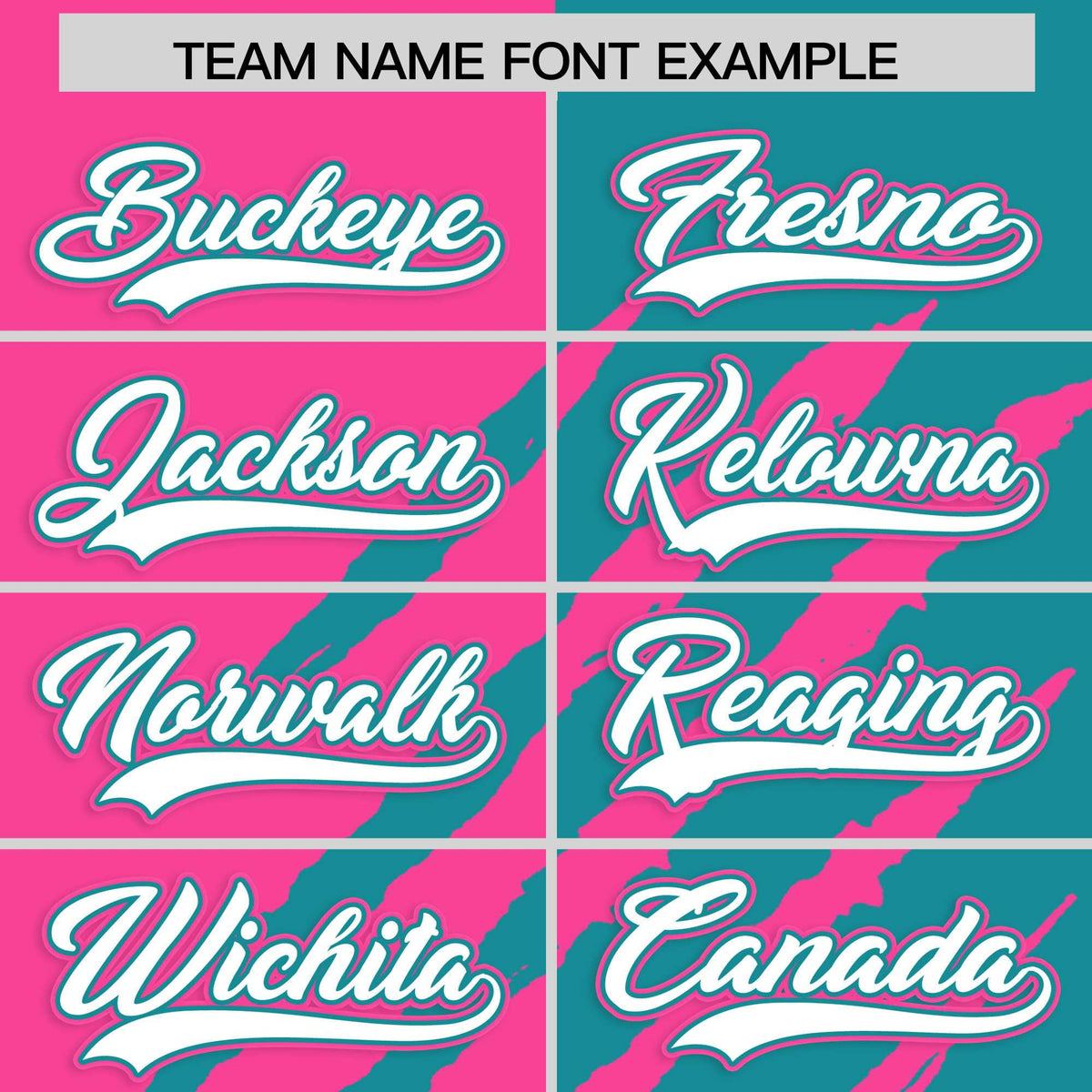 Custom Pink Aqua Split Tiger Claw Scratch Pattern Baseball Jersey