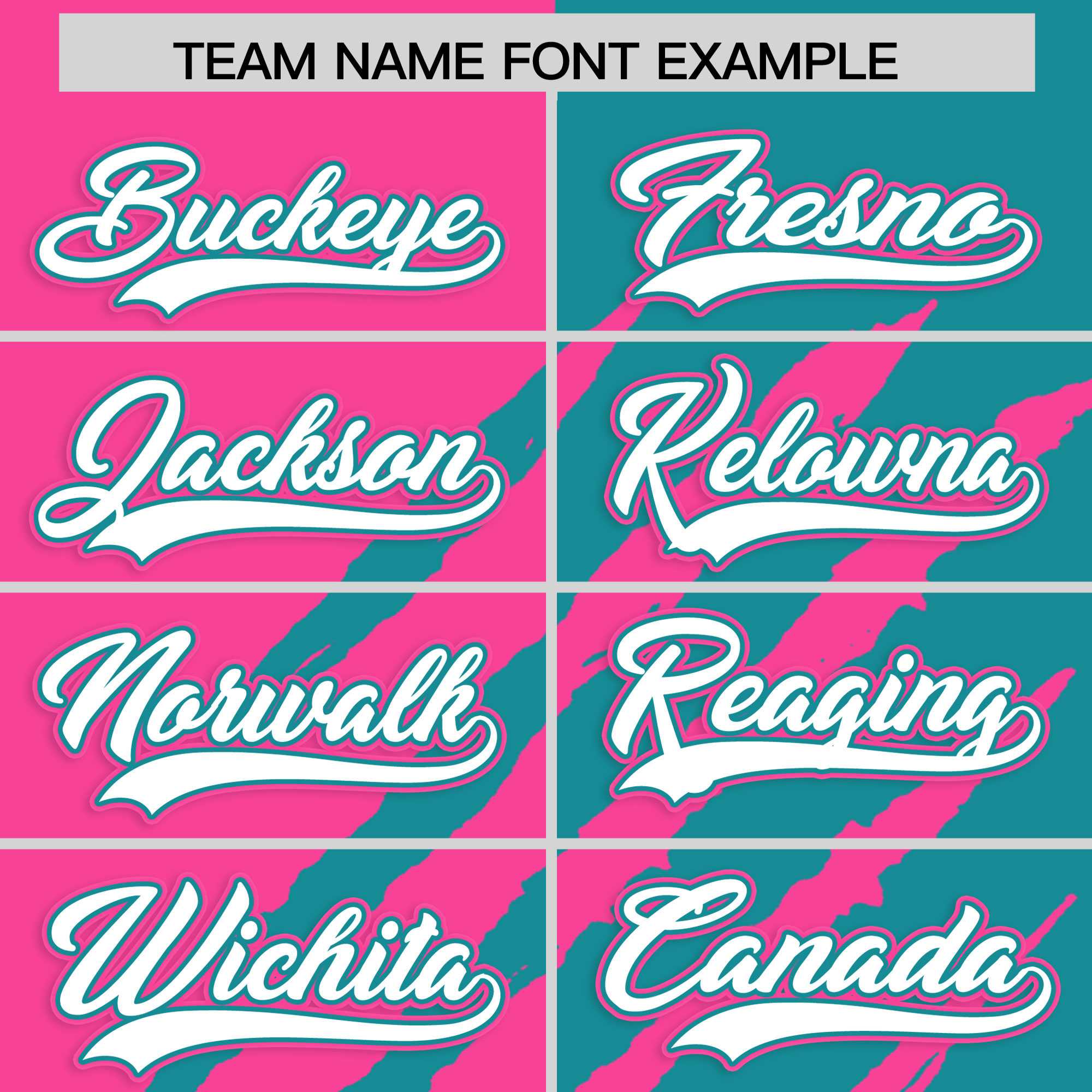 Custom Pink Aqua Split Tiger Claw Scratch Pattern Baseball Jersey