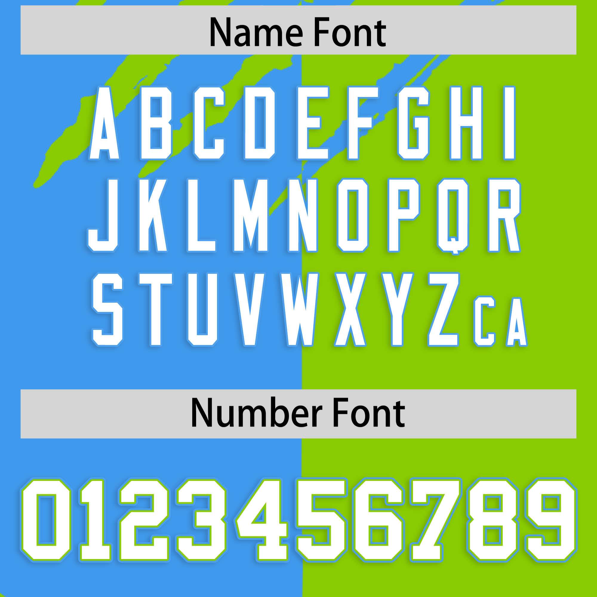 Custom Powder Blue Neon Green Split Tiger Claw Scratch Pattern Baseball Jersey