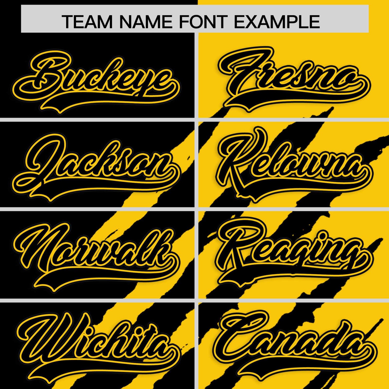 Custom Black Gold Split Tiger Claw Scratch Pattern Baseball Jersey