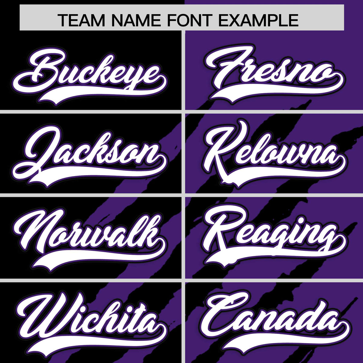 Custom Black Purple Split Tiger Claw Scratch Pattern Baseball Jersey