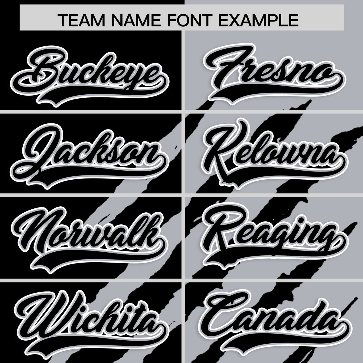 Custom Black Gray Split Tiger Claw Scratch Pattern Baseball Jersey