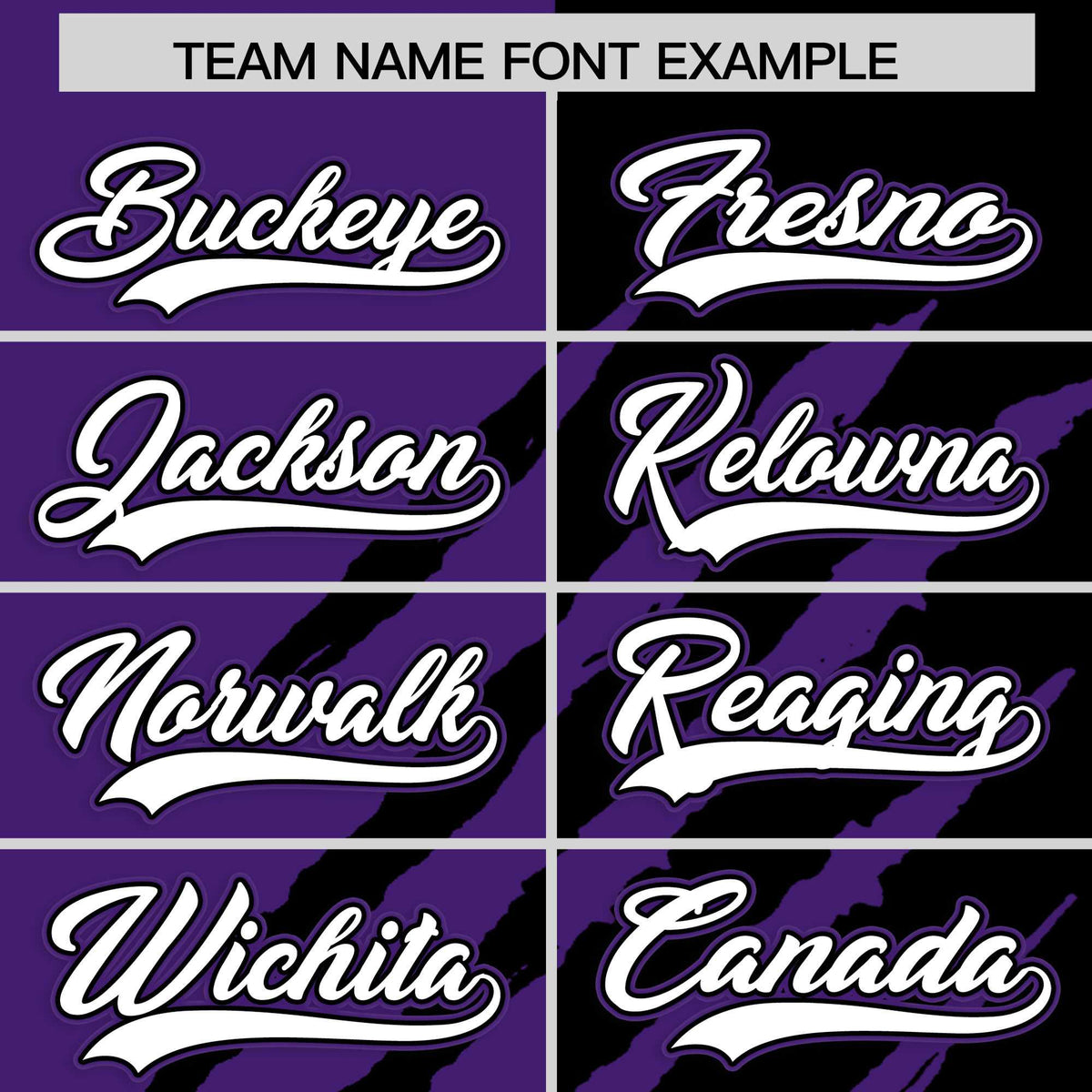 Custom Purple Black Split Tiger Claw Scratch Pattern Baseball Jersey