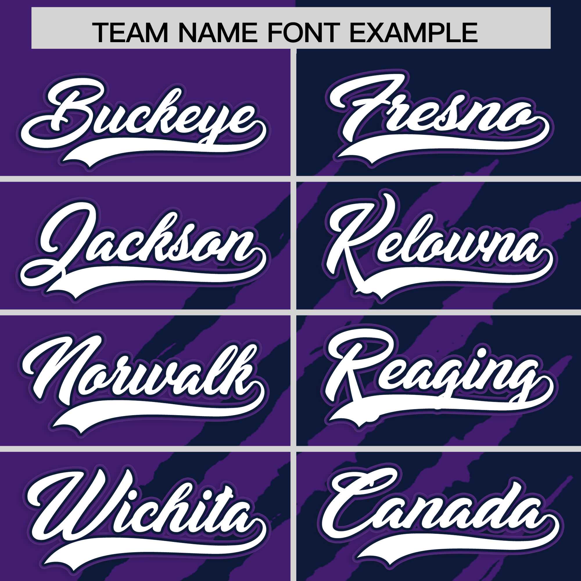 Custom Purple Navy Split Tiger Claw Scratch Pattern Baseball Jersey