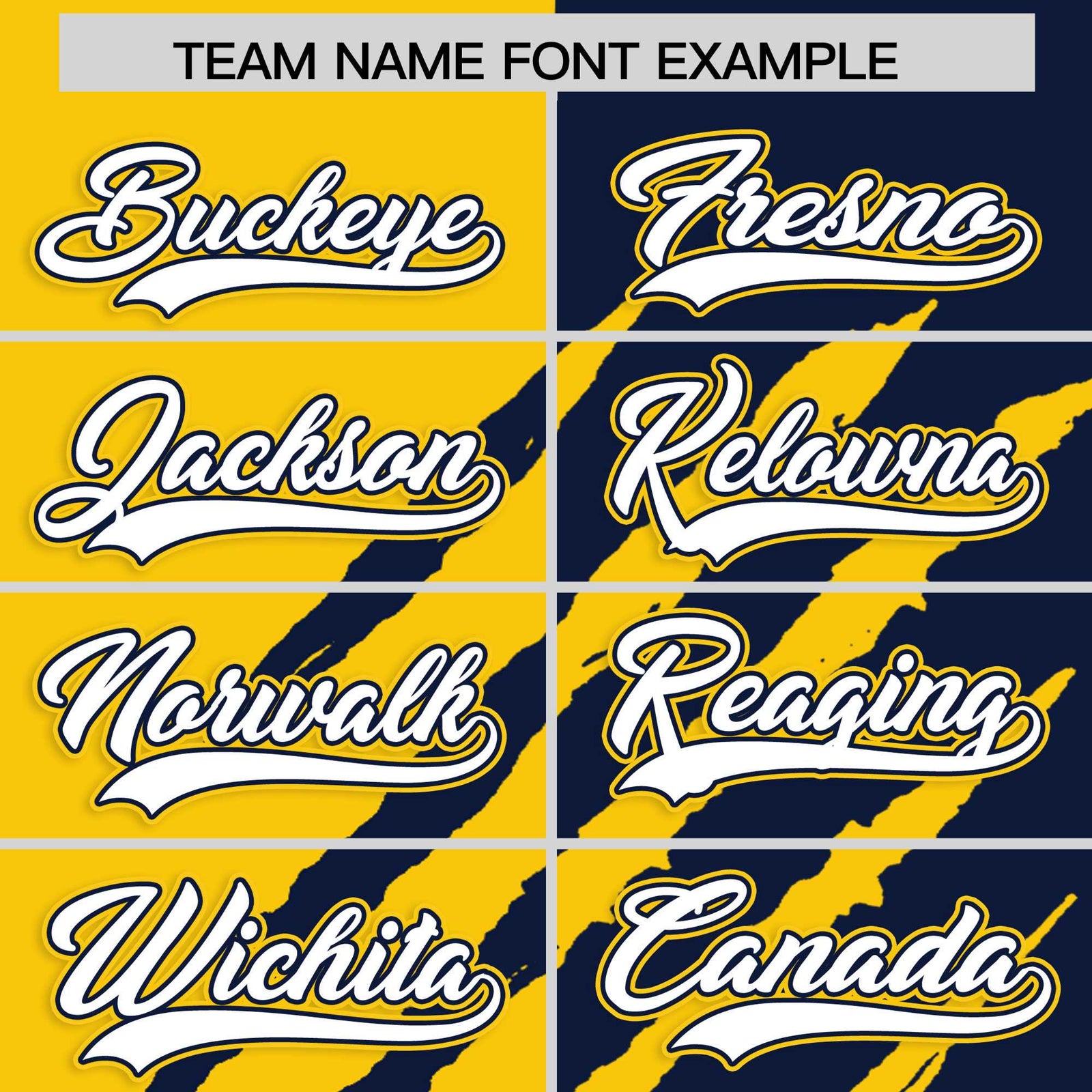 Custom Gold Navy Split Tiger Claw Scratch Pattern Baseball Jersey