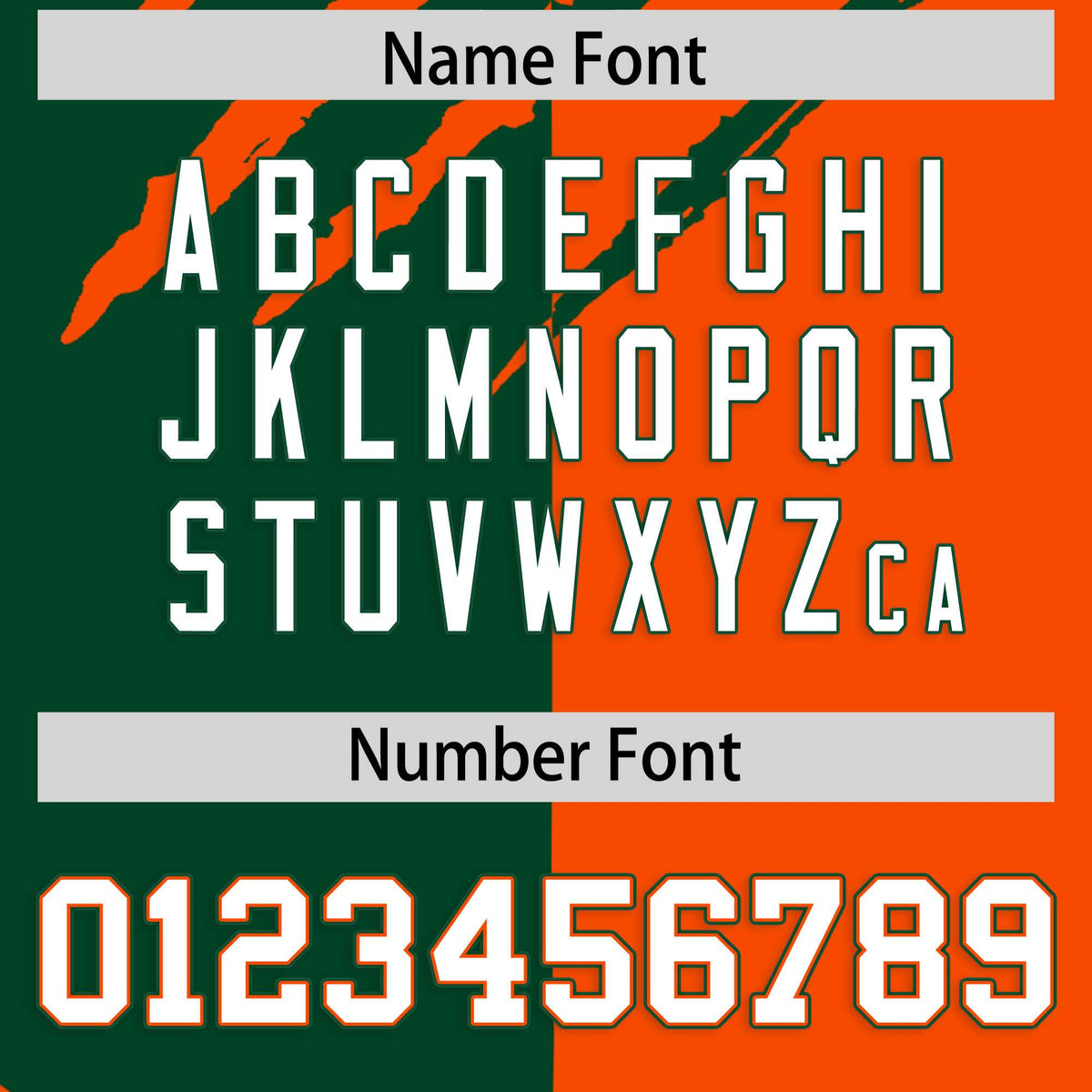 Custom Green Orange Split Tiger Claw Scratch Pattern Baseball Jersey