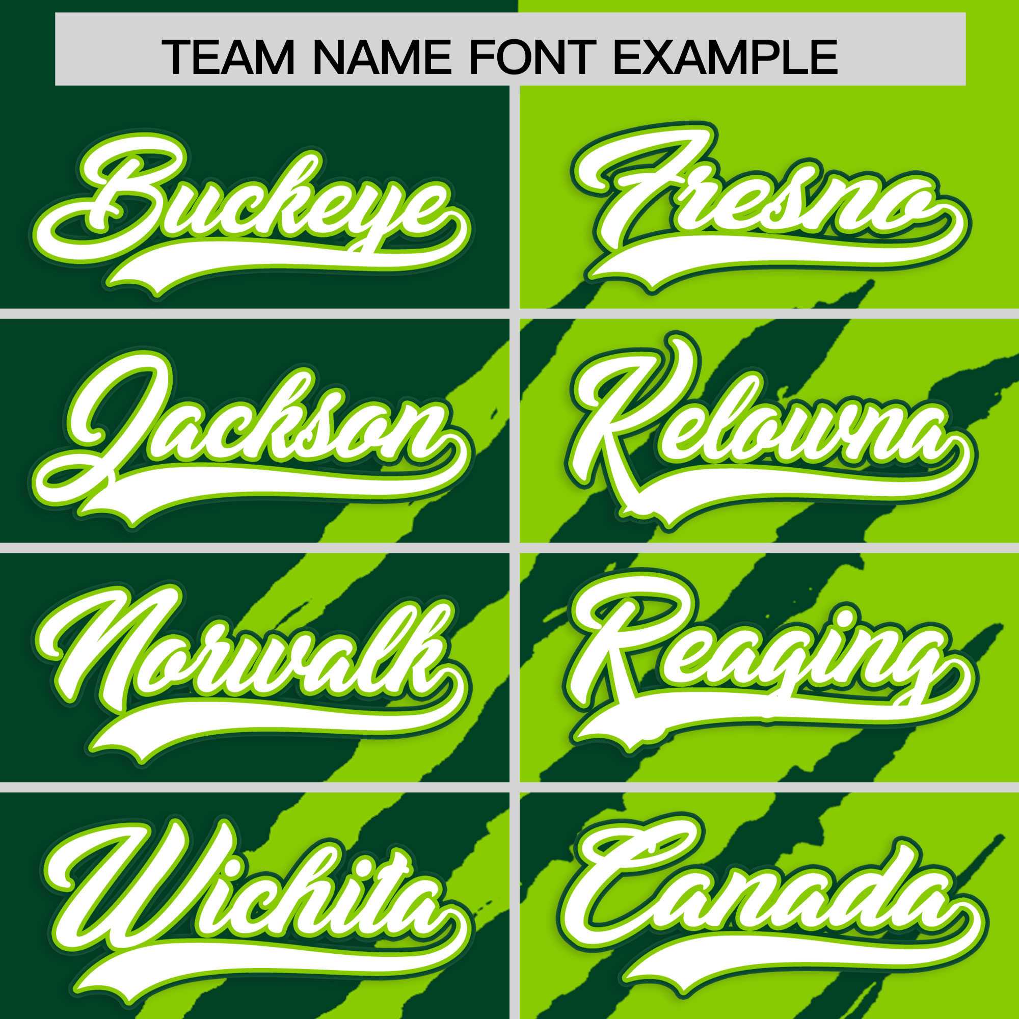 Custom Green Neon Green Split Tiger Claw Scratch Pattern Baseball Jersey