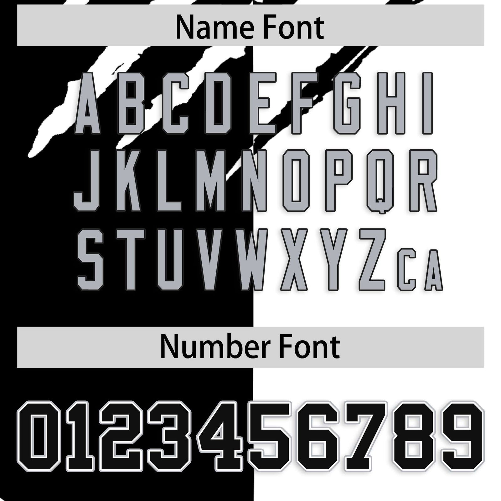 Custom Black White Split Tiger Claw Scratch Pattern Baseball Jersey