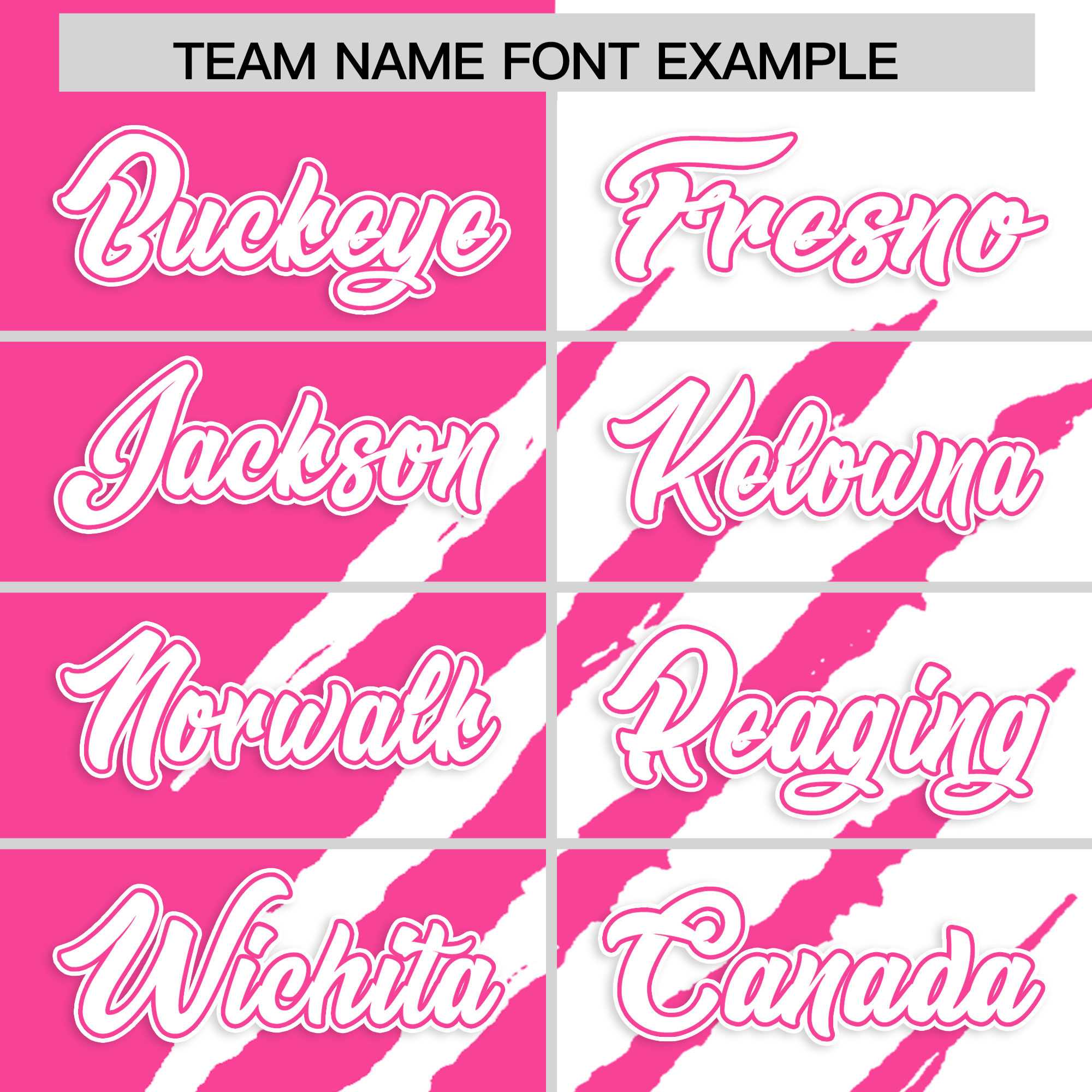 Custom Pink White Split Tiger Claw Scratch Pattern Baseball Jersey