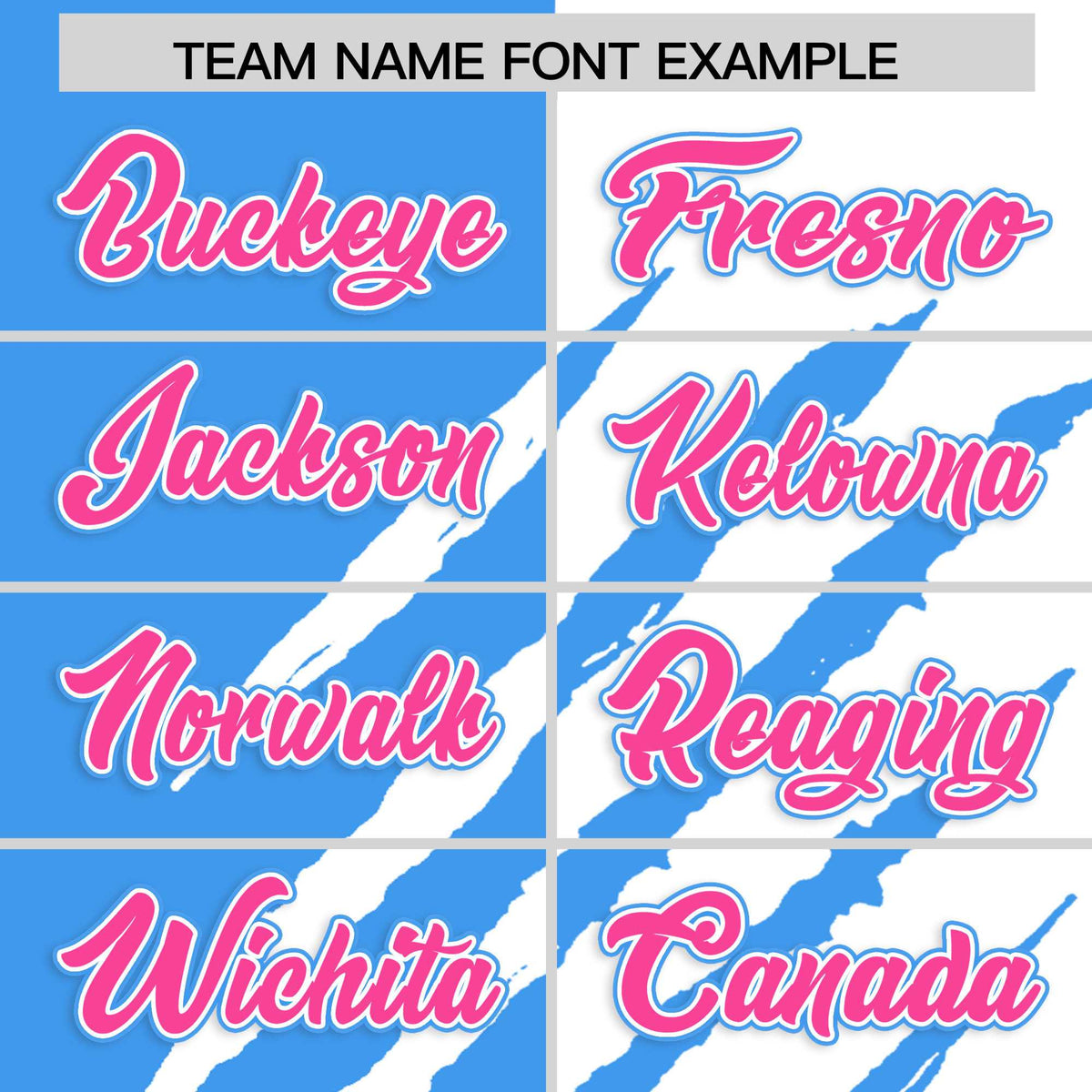 Custom Powder Blue White Split Tiger Claw Scratch Pattern Baseball Jersey