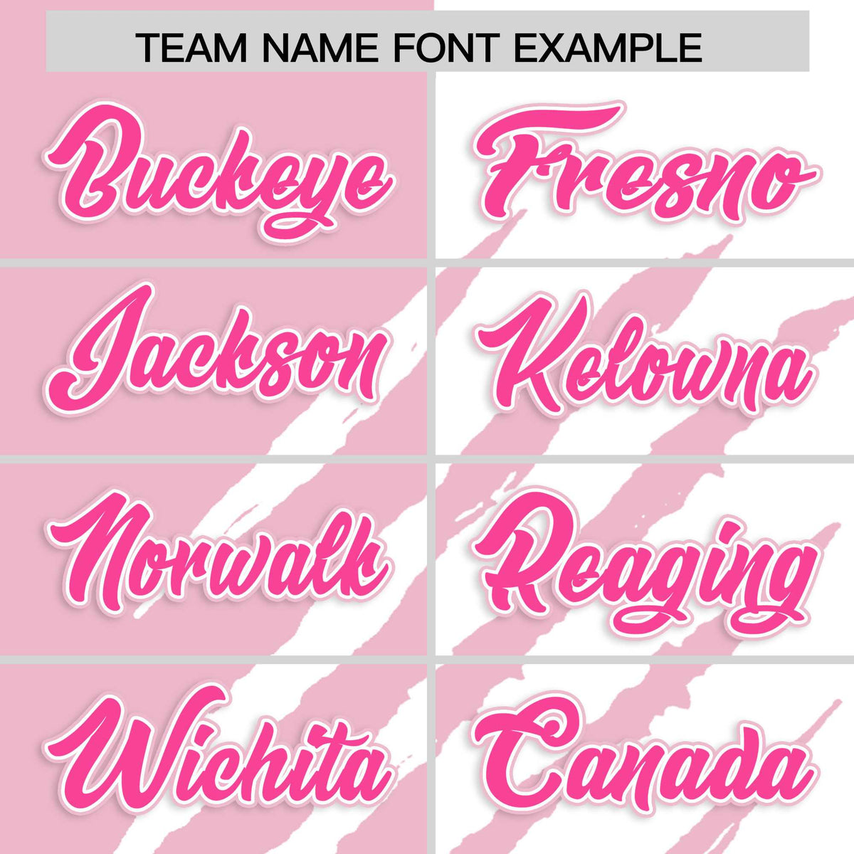 Custom Light Pink White Split Tiger Claw Scratch Pattern Baseball Jersey