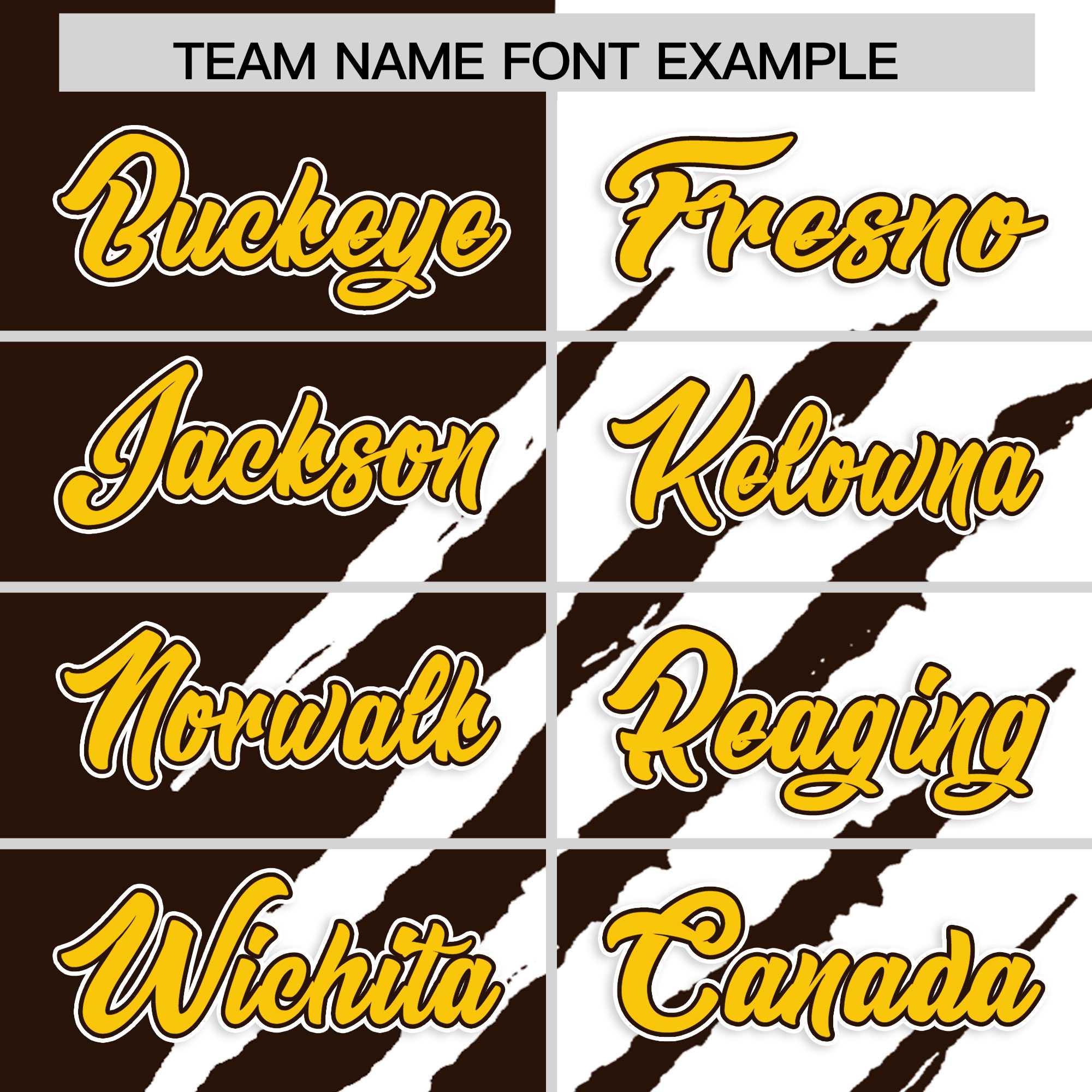 Custom Brown White Split Tiger Claw Scratch Pattern Baseball Jersey