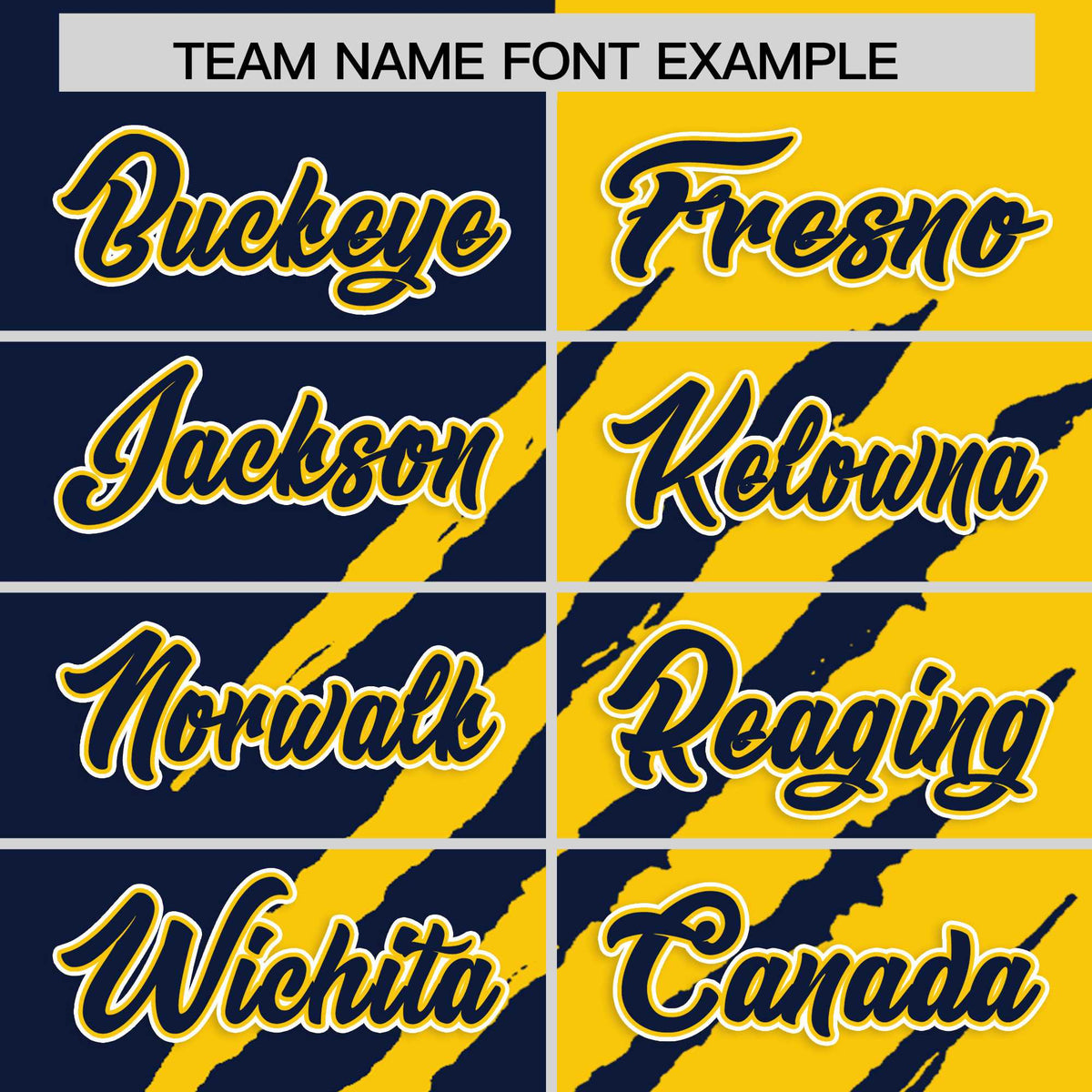 Custom Navy Gold Split Tiger Claw Scratch Pattern Baseball Jersey