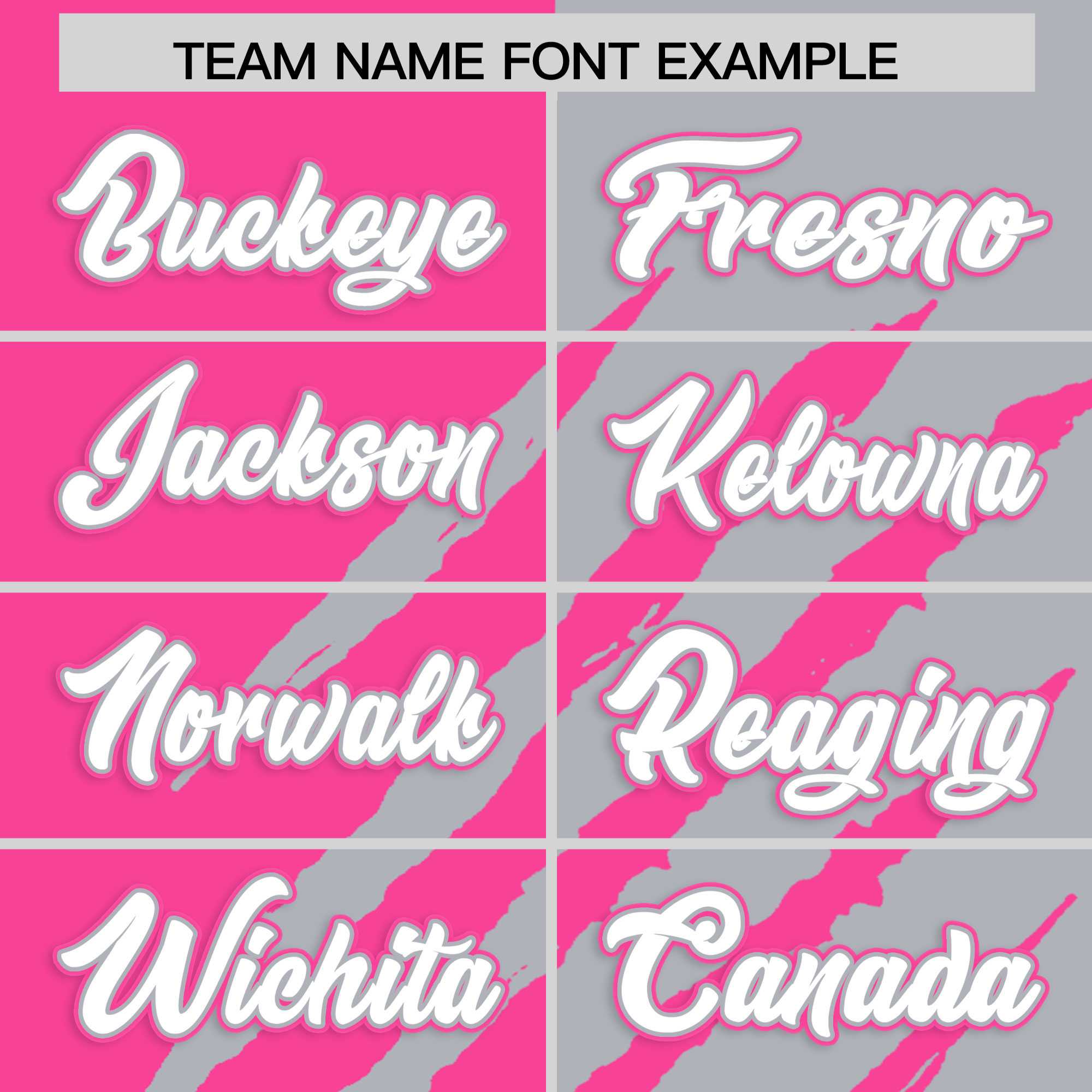 Custom Pink Gray Split Tiger Claw Scratch Pattern Baseball Jersey